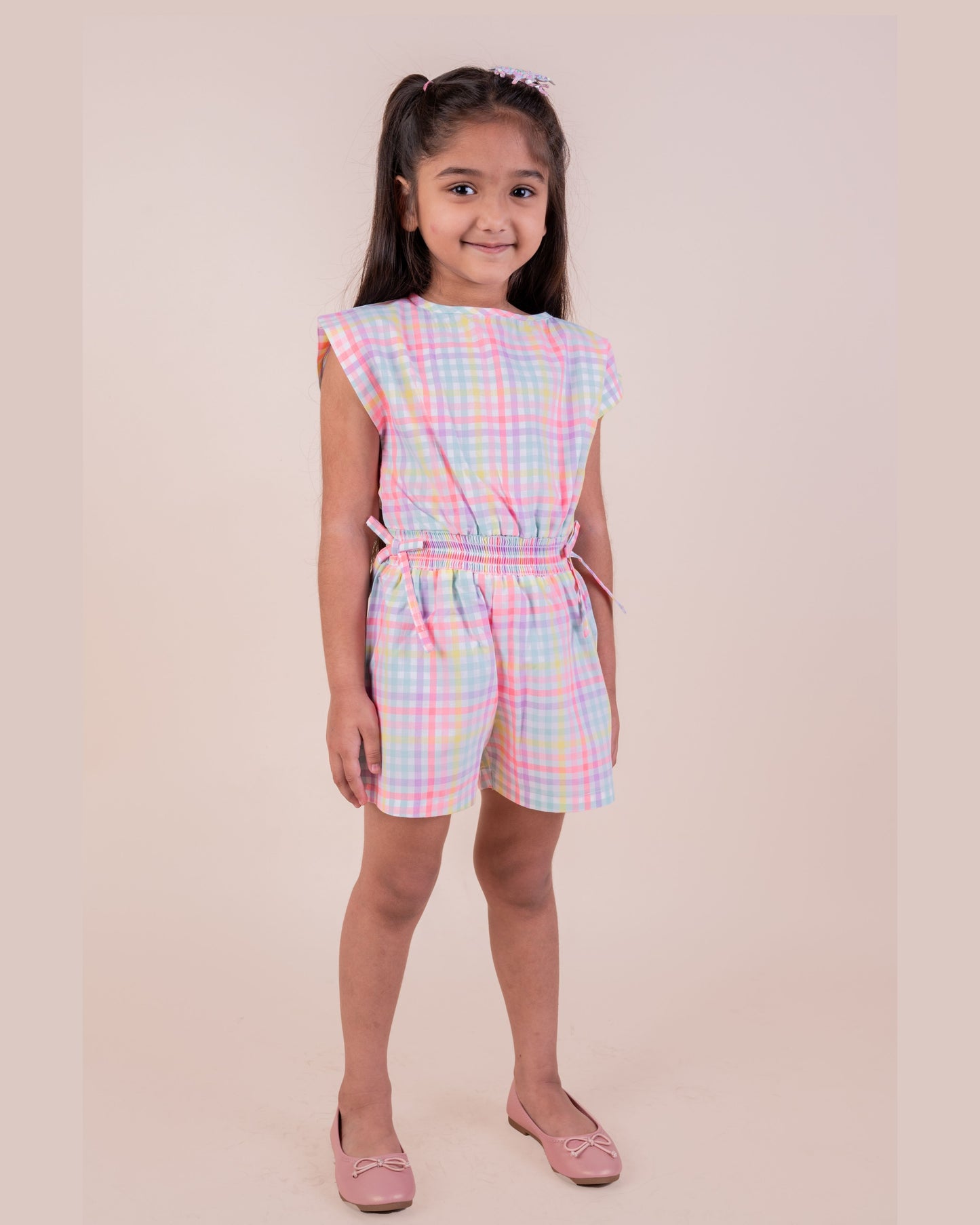 Multicolour Checks Pattern Jumpsuit
