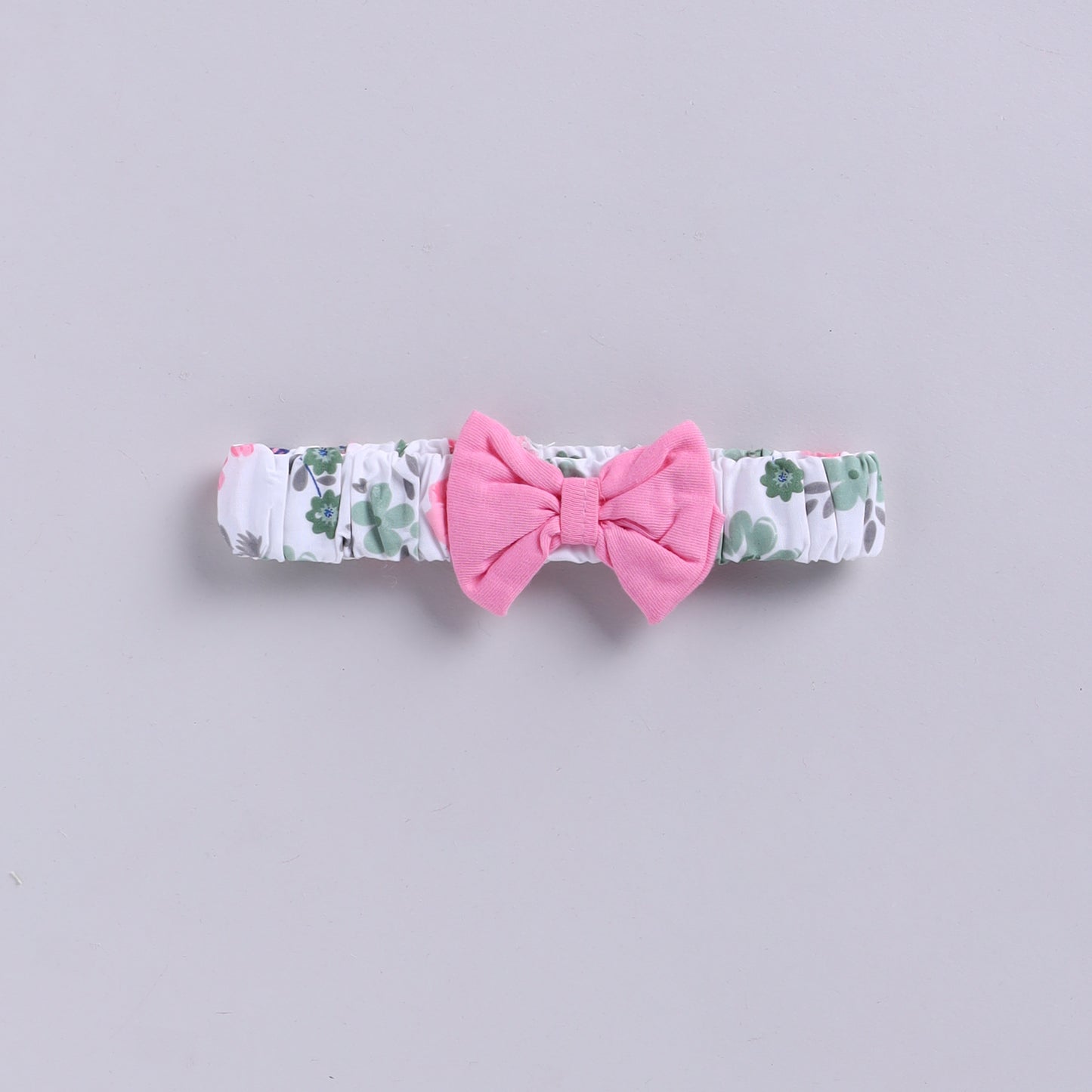 Girls Cotton Frock with Hairband | Floral Butterfly Print