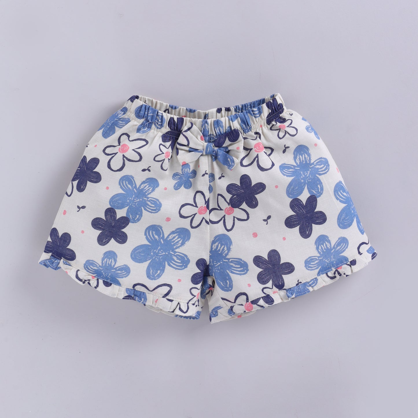 Girls floral print top with shorts set