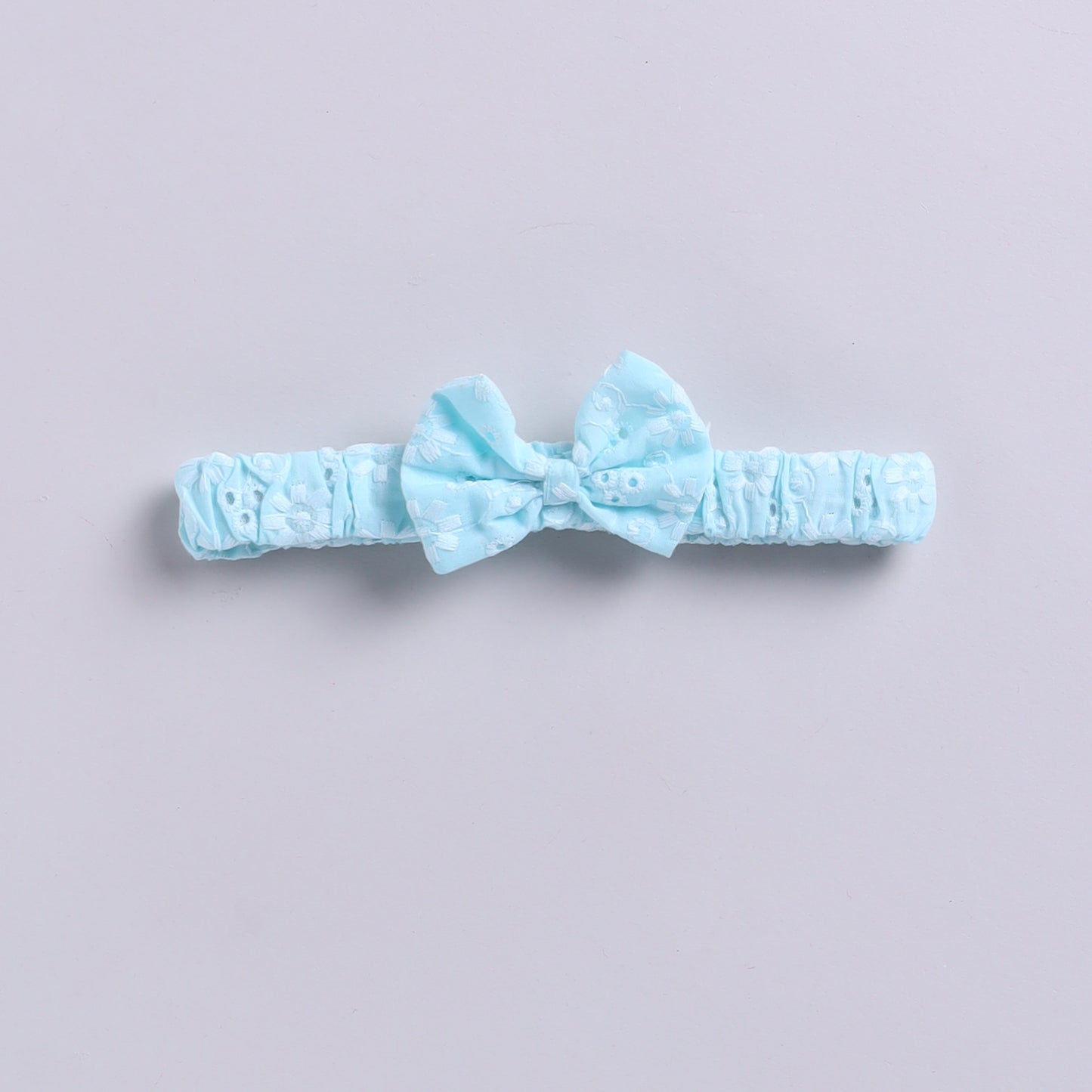 Girls 2-Layered Frock with Matching Hairband - Blue