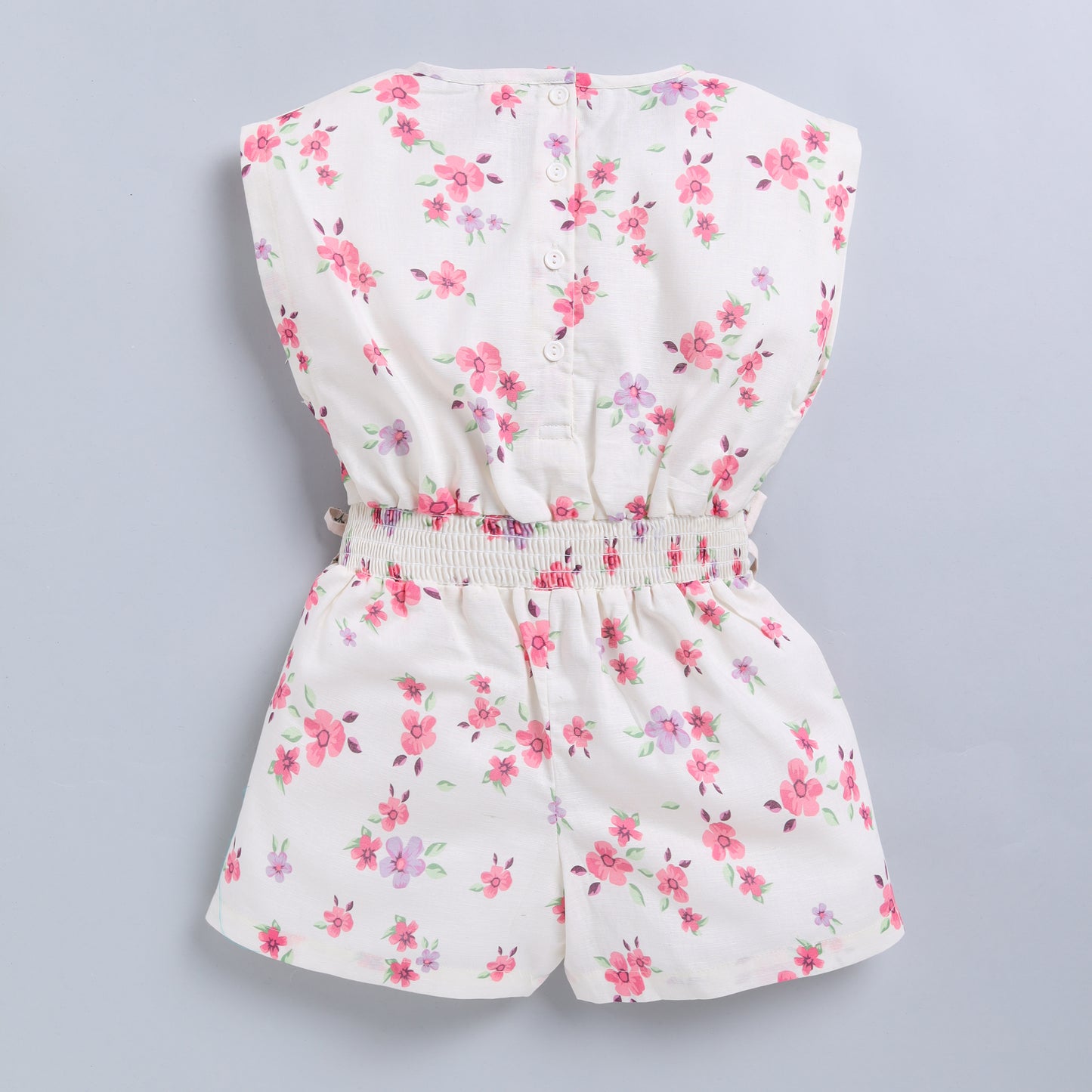 Pink Floral Print Jumpsuit