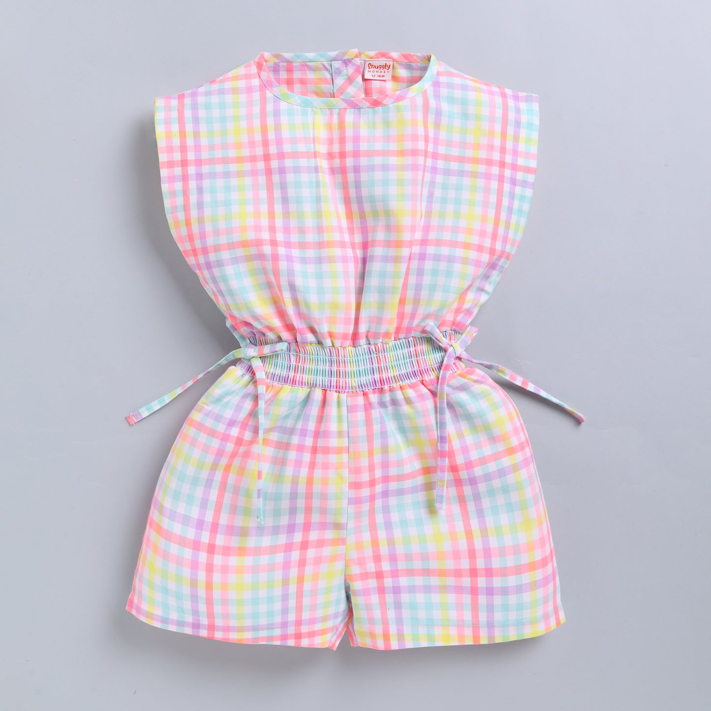 Multicolour Checks Pattern Jumpsuit