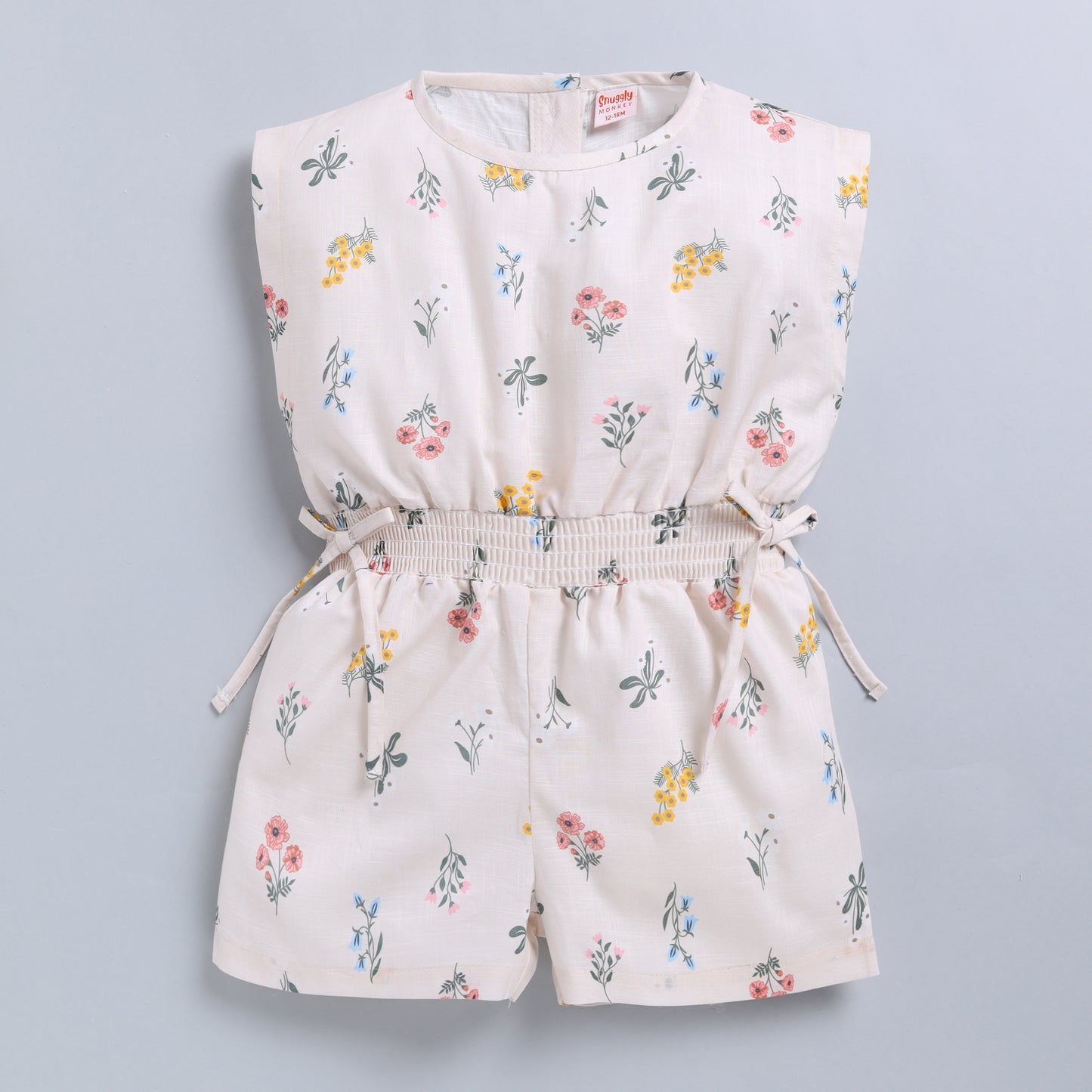 Floral Print Half Jumpsuit