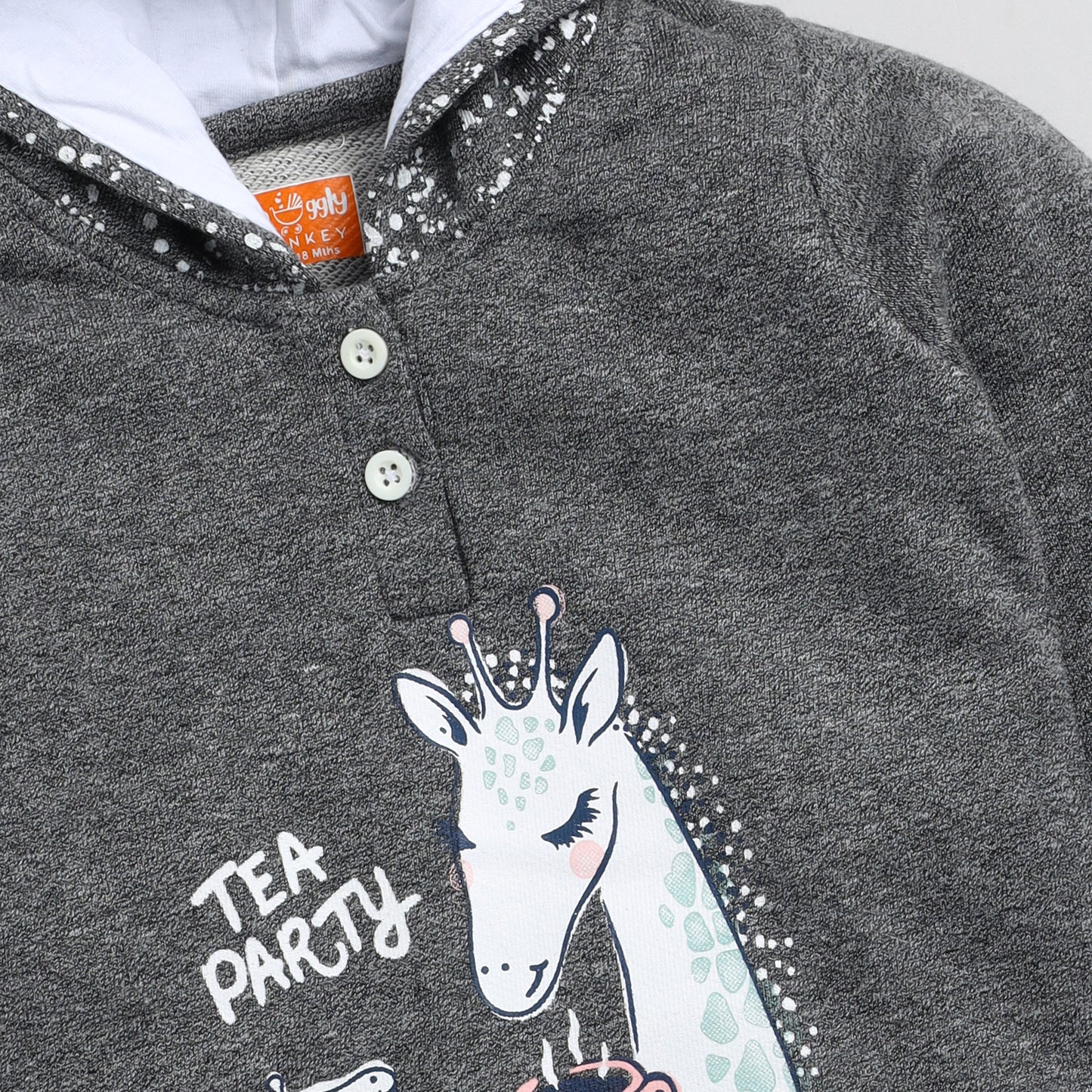 Giraffe Print Hooded Sweat Shirt with Joggers