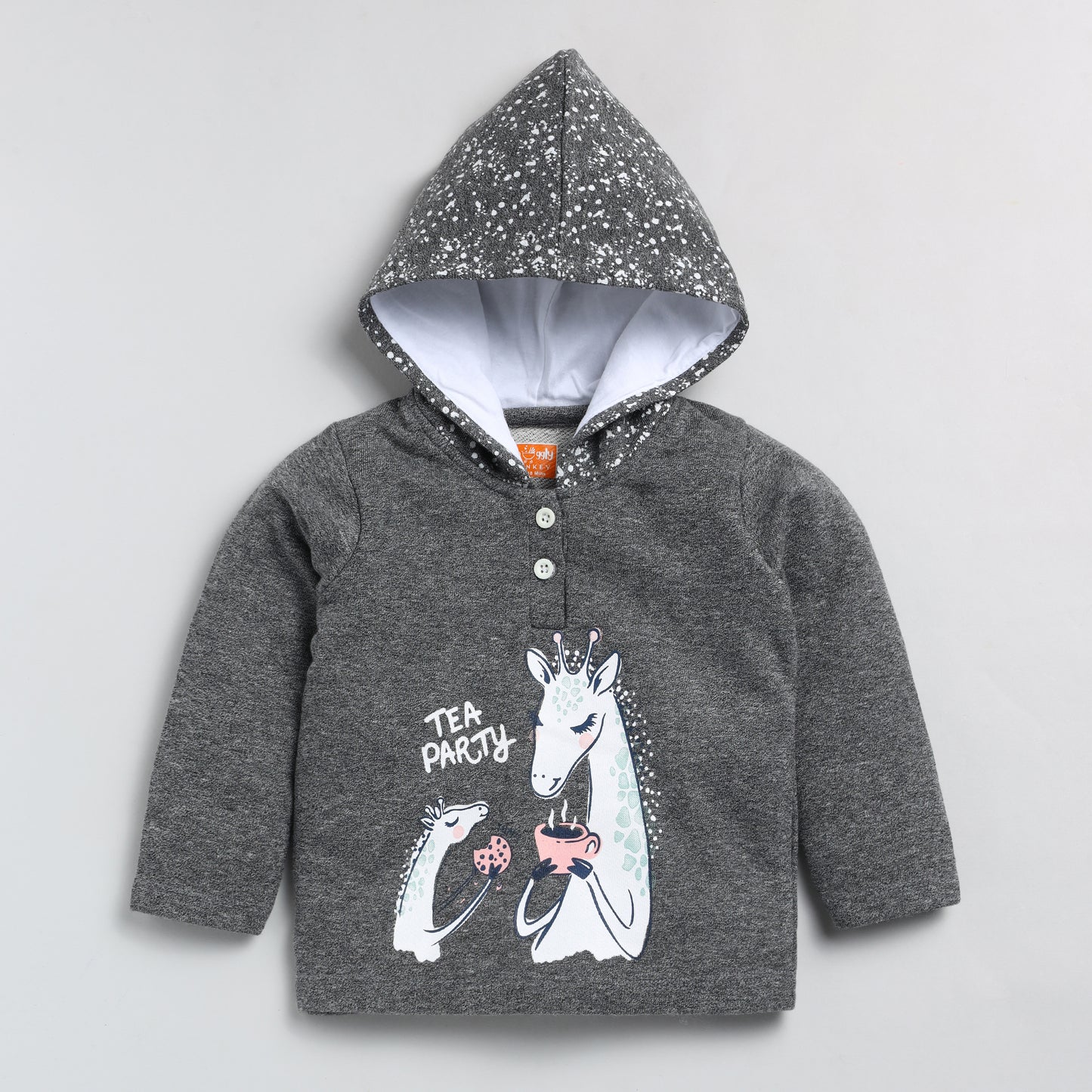 Giraffe Print Hooded Sweat Shirt with Joggers