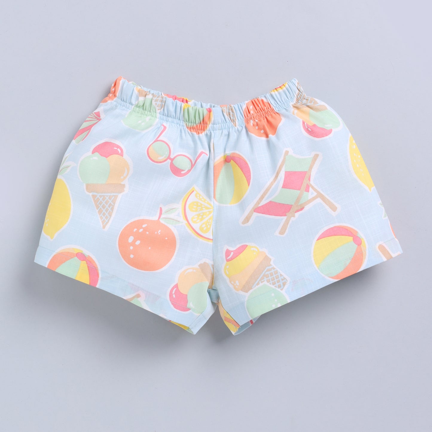 Summer Favourite Top with Shorts Set - Blue