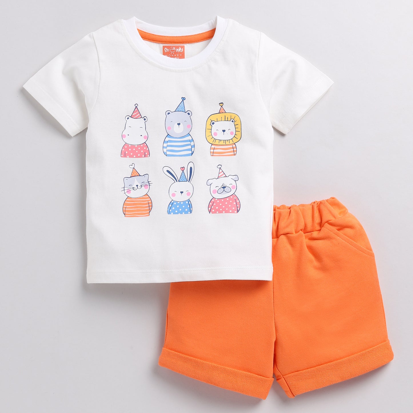 Animal Party-Themed Top with Shorts