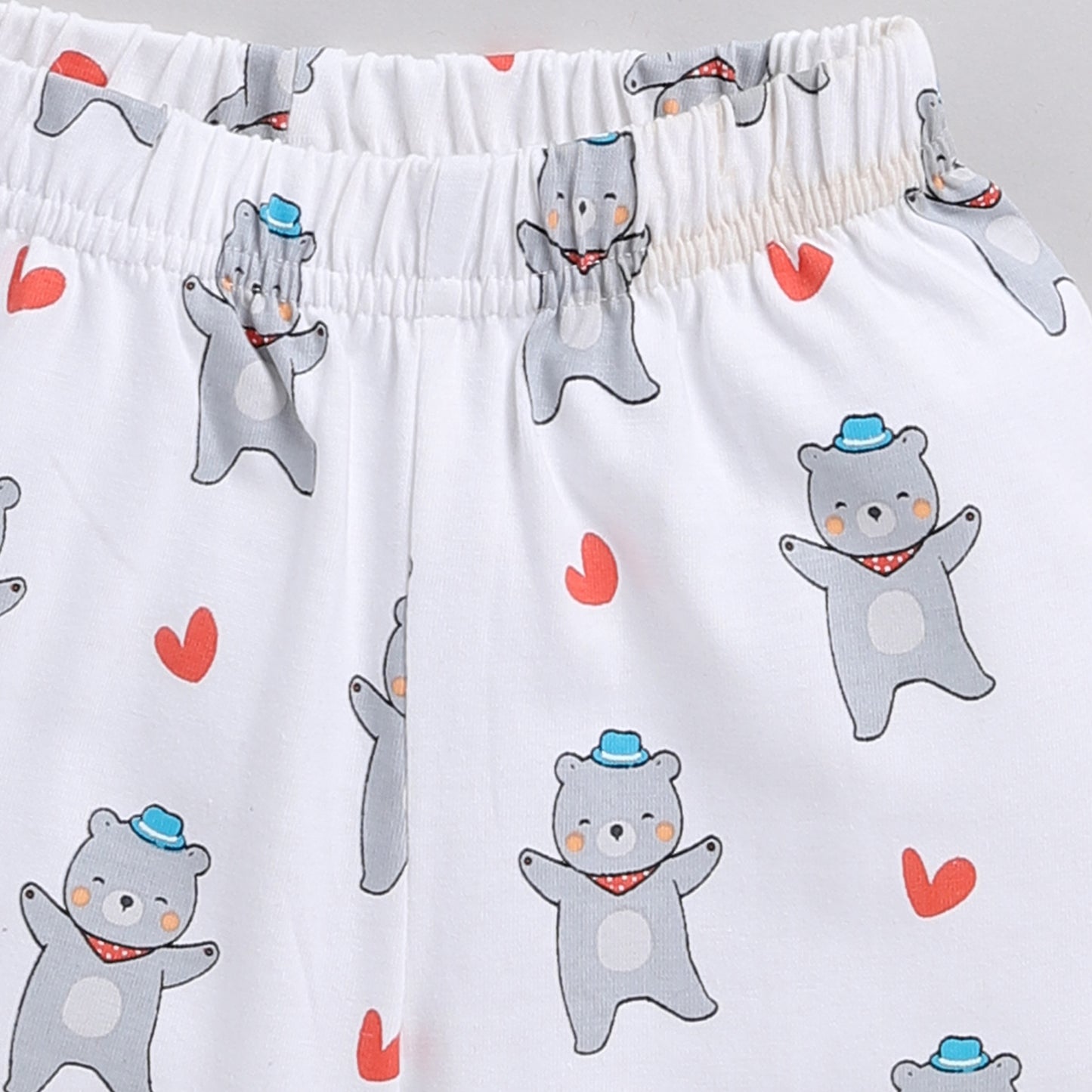 Happy Bear Dancing Print Top with Shorts