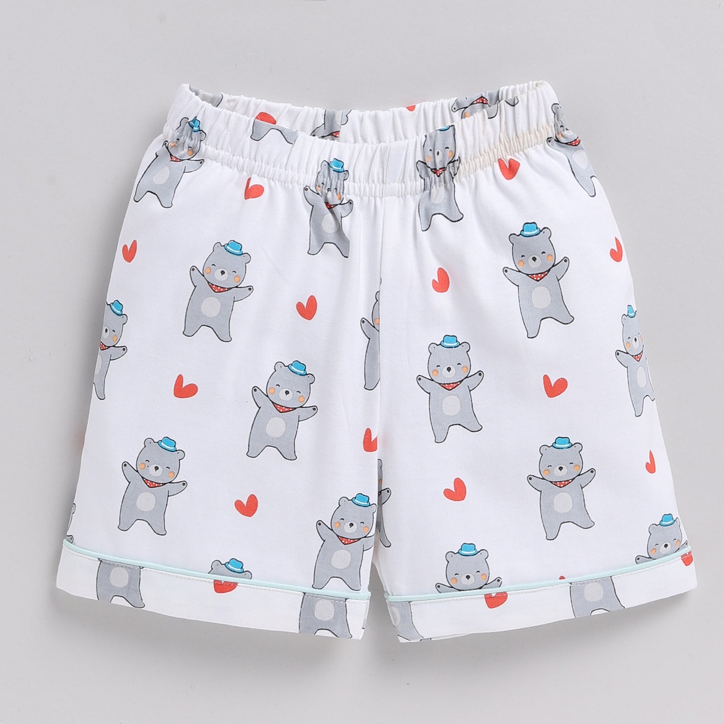 Happy Bear Dancing Print Top with Shorts