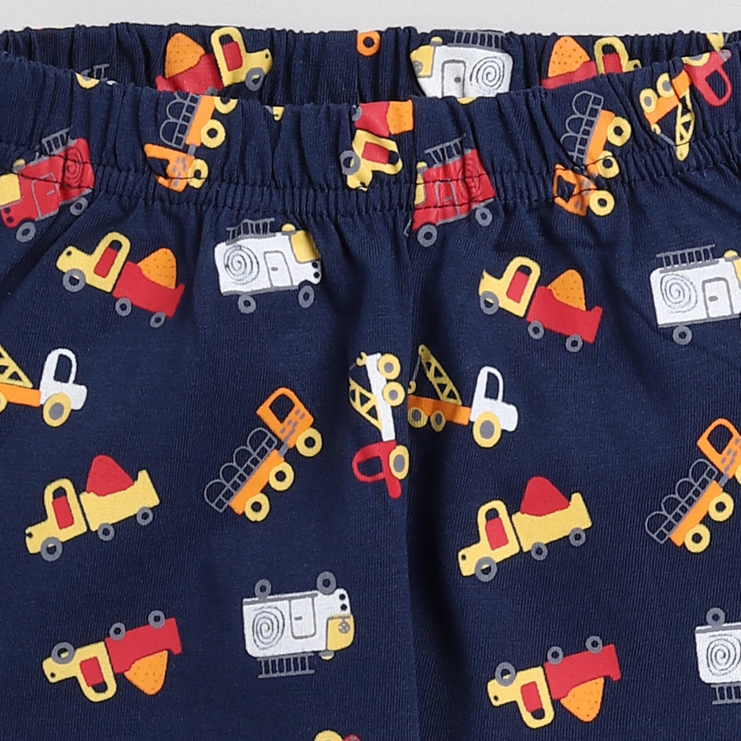 Tractor Print Half -Sleeves T-shirt & Pyajama Set