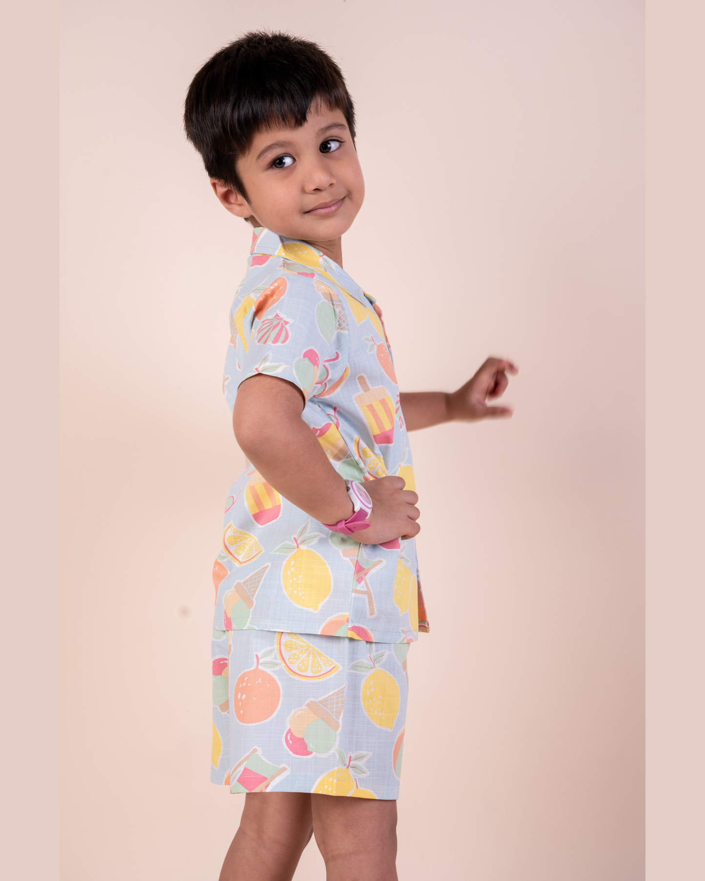 Summer Favourite Top with Shorts Set - Blue