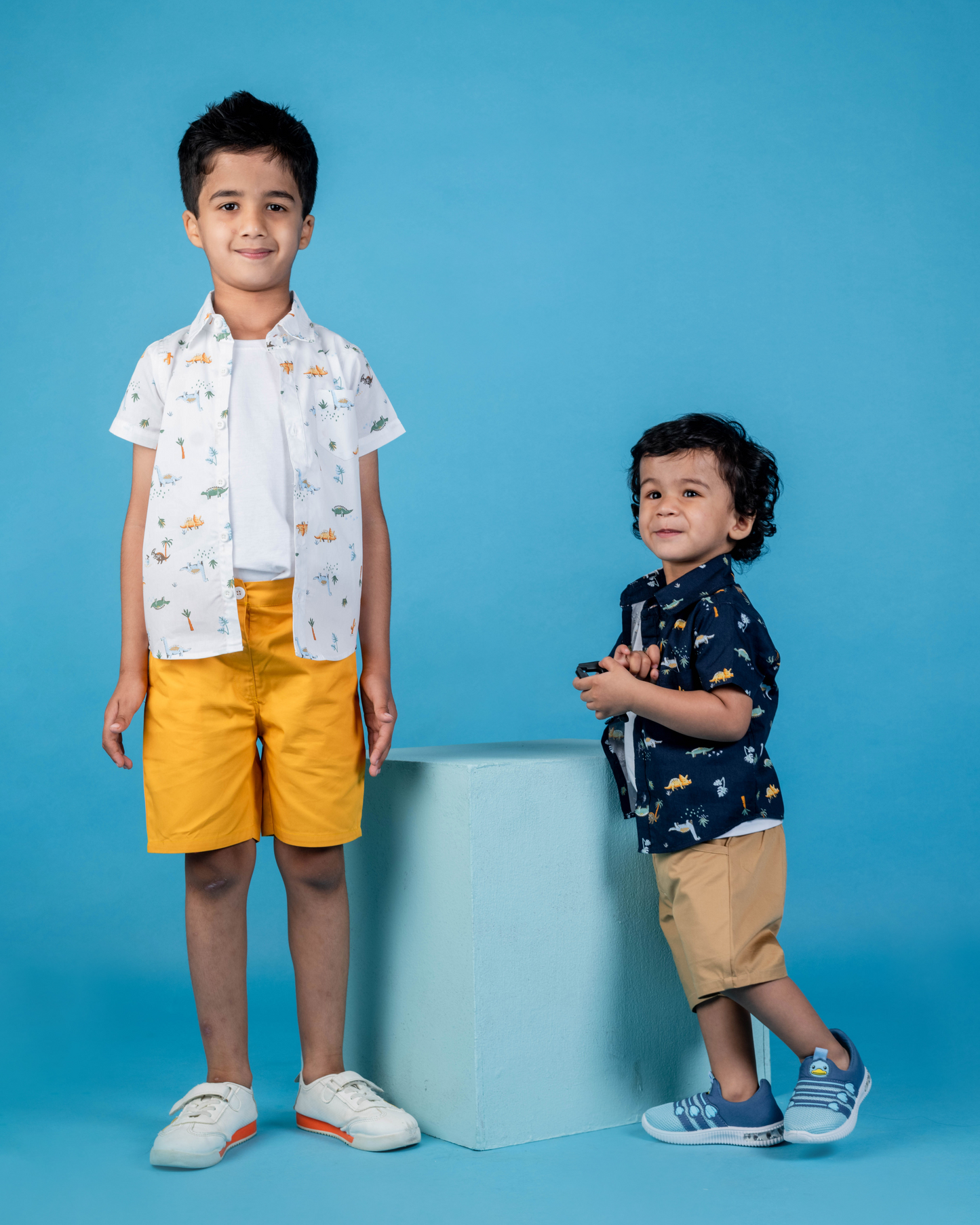 Dino Print Top with Shorts Set