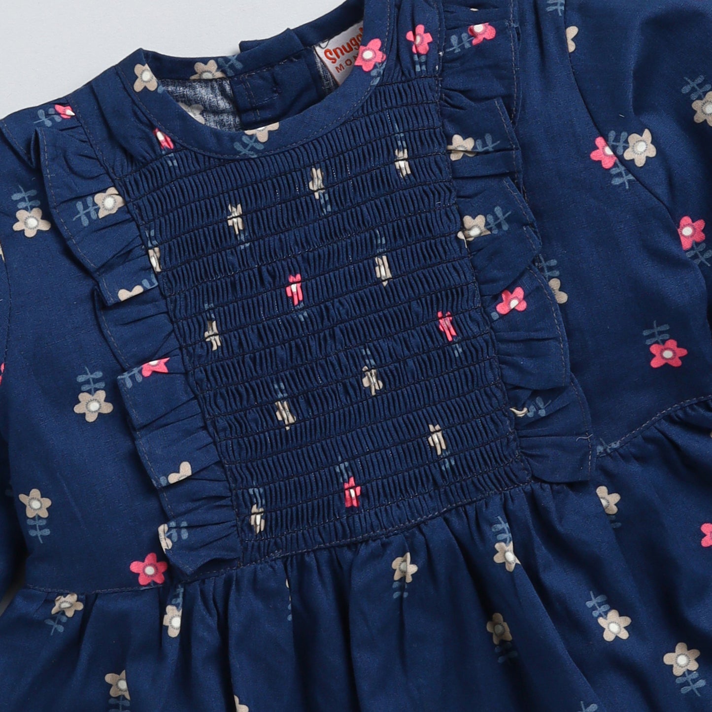 Star Print Woven Smocking Frock