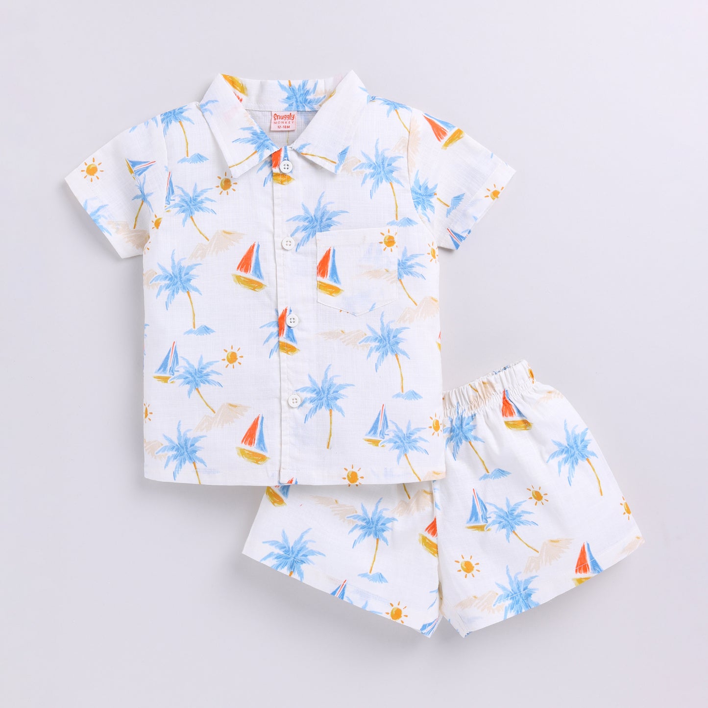 Nautical Print Top with Shorts