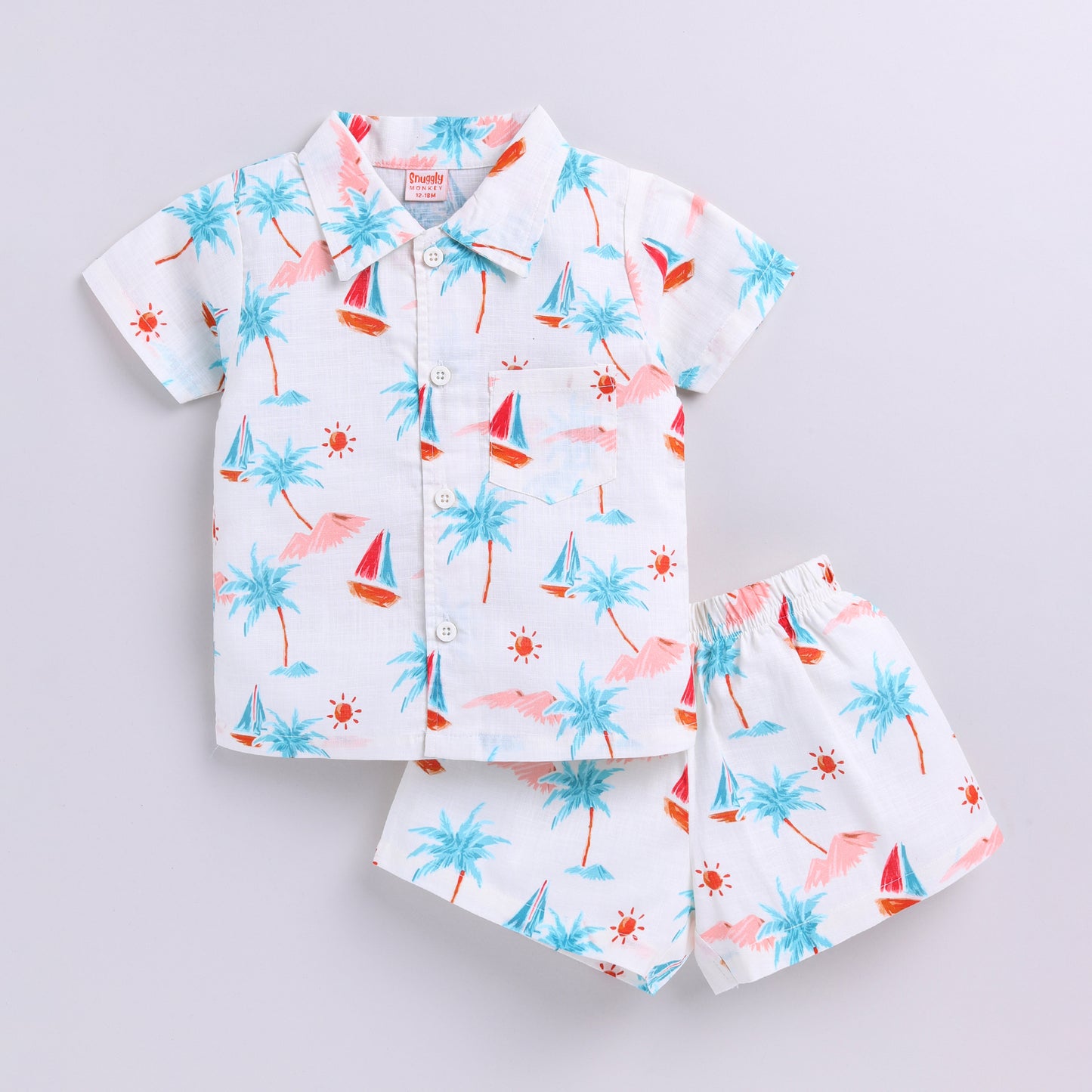 Nautical Print Top with Shorts