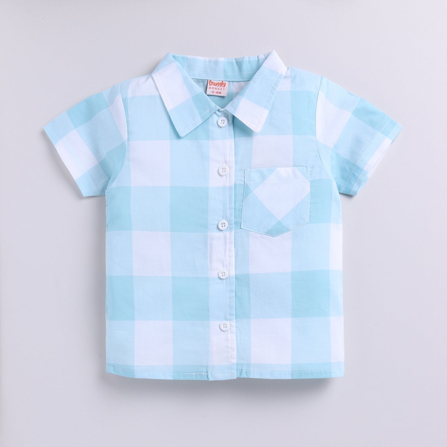 Checks Design Nightsuit Set - Blue