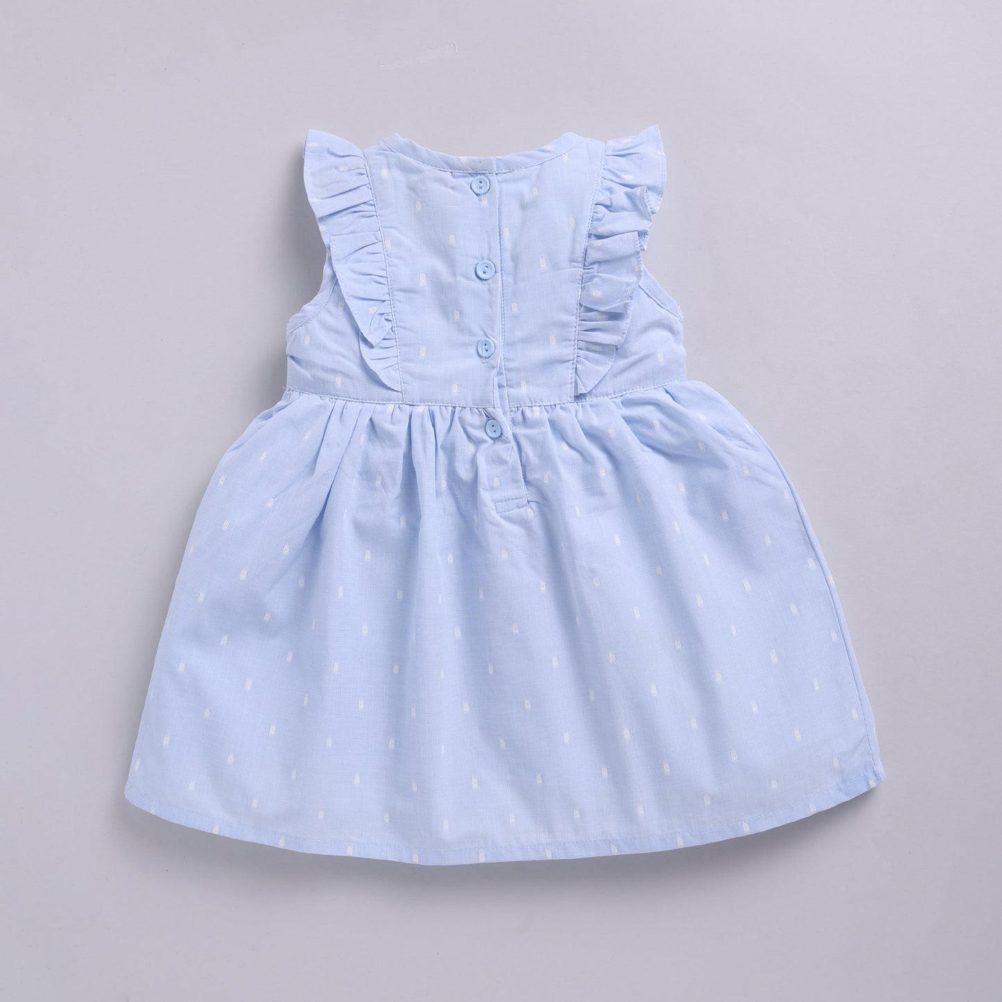Blue Frock with Pearl Detailing & Sling Bag