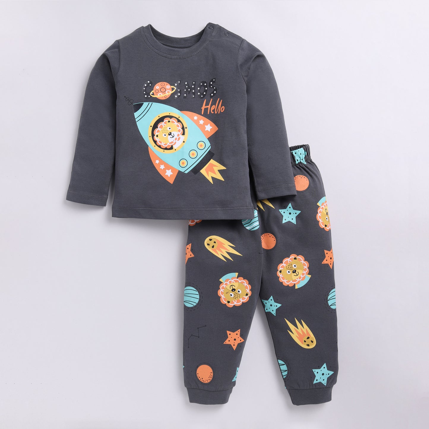 Space Rocket Print Nightsuit