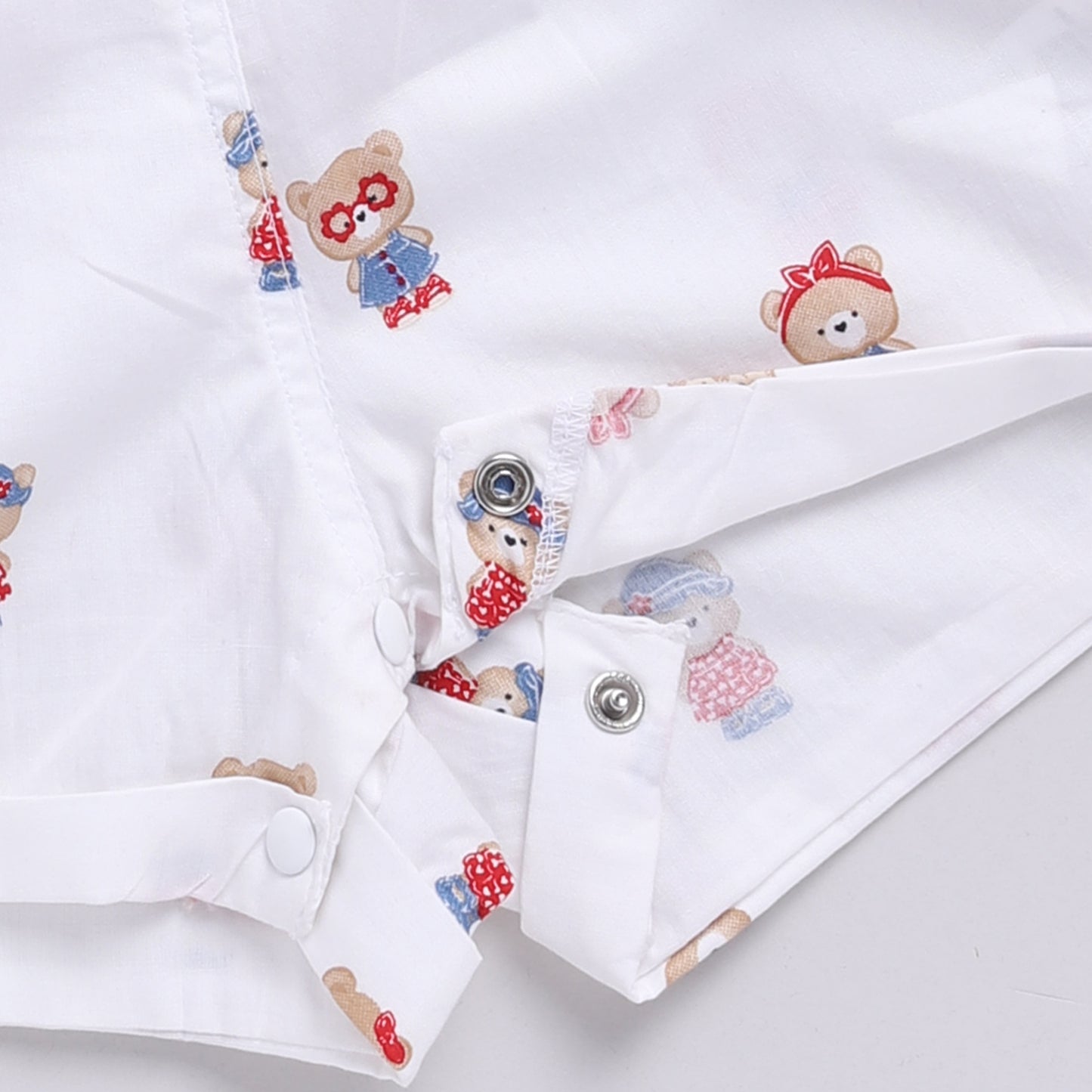 Teddy Print Romper with an Inner