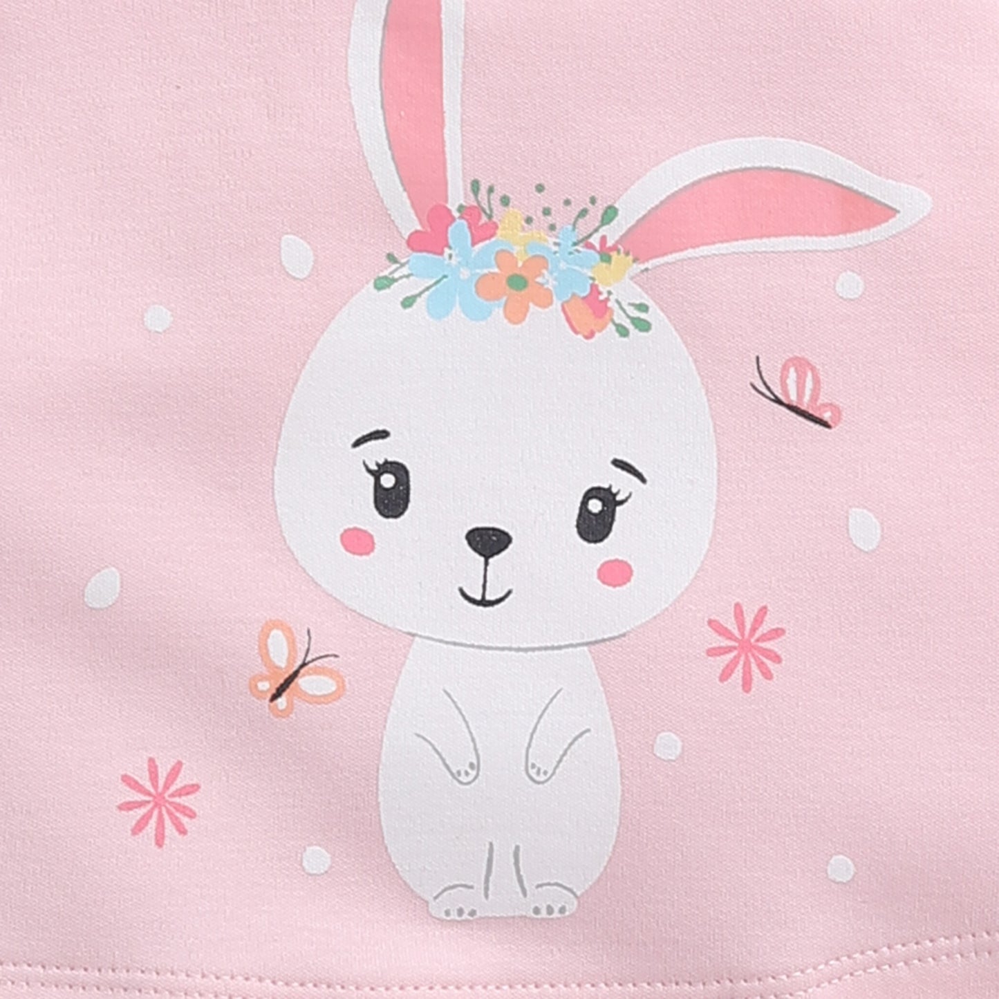 Bunny Print Pink Romper