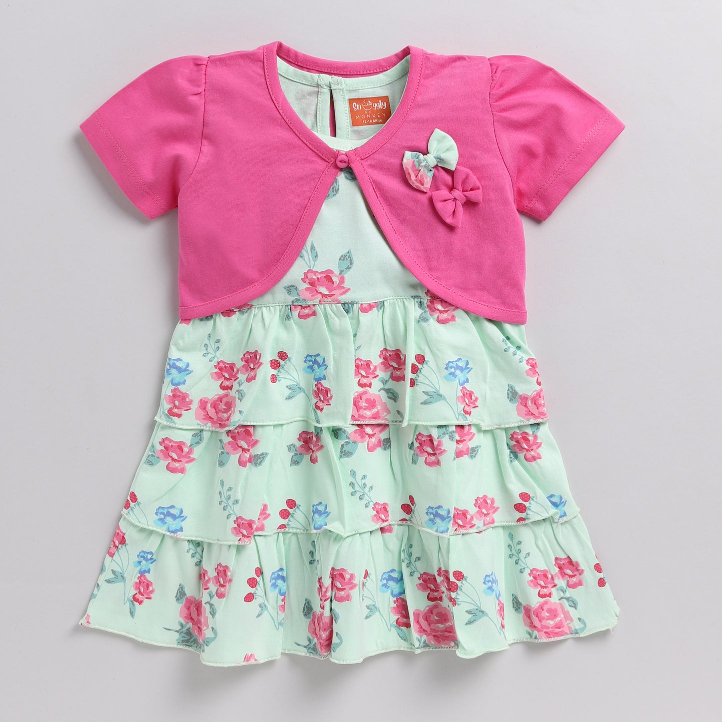 Floral Print Frock with Shrug