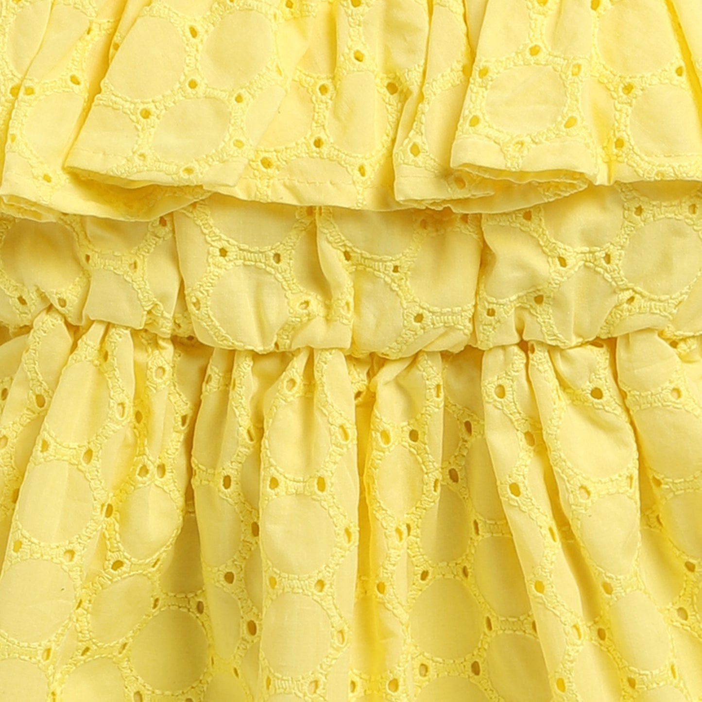 Yellow Off-Shoulder Style Summer Frock