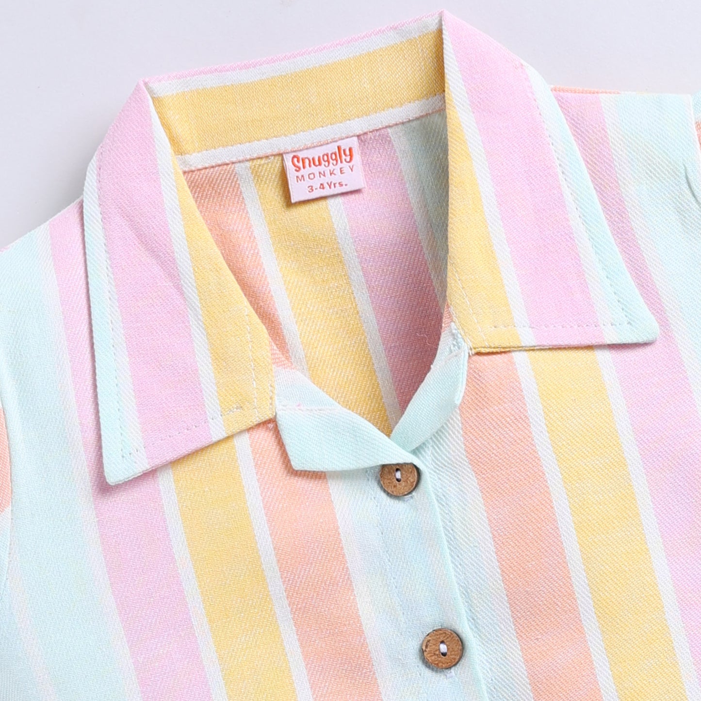 Multicolour stripes twill dress