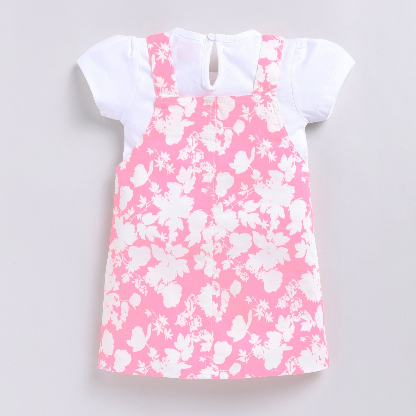 Neon Pink Floral Dungaree with Inner
