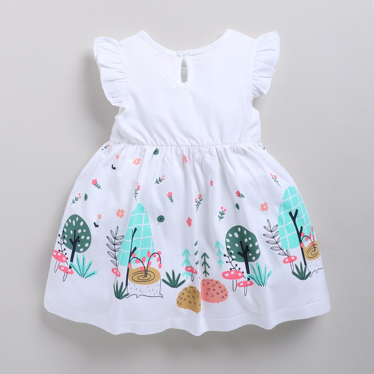 Pretty girl embroidered frock - White