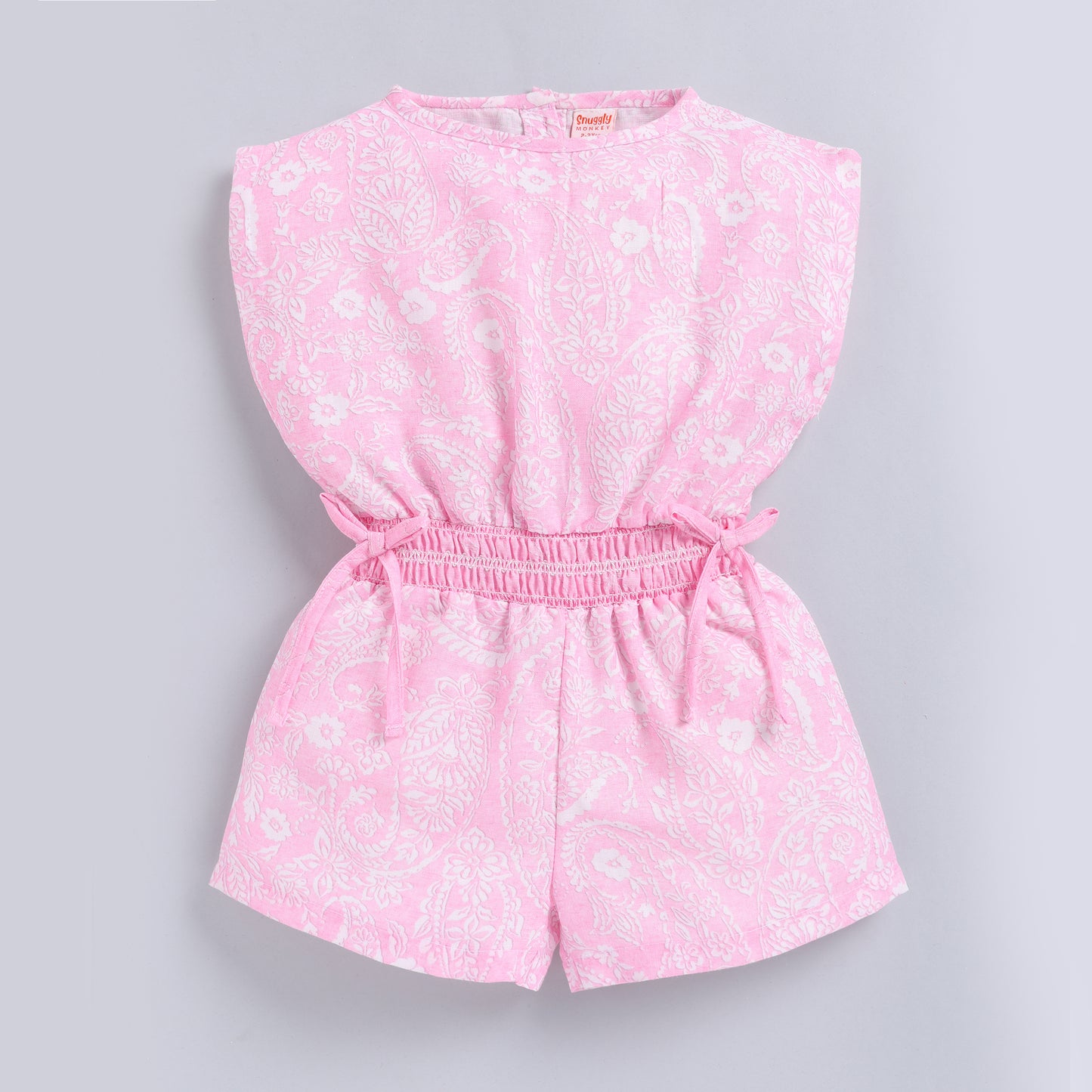 Pink Floral Print Jumpsuit