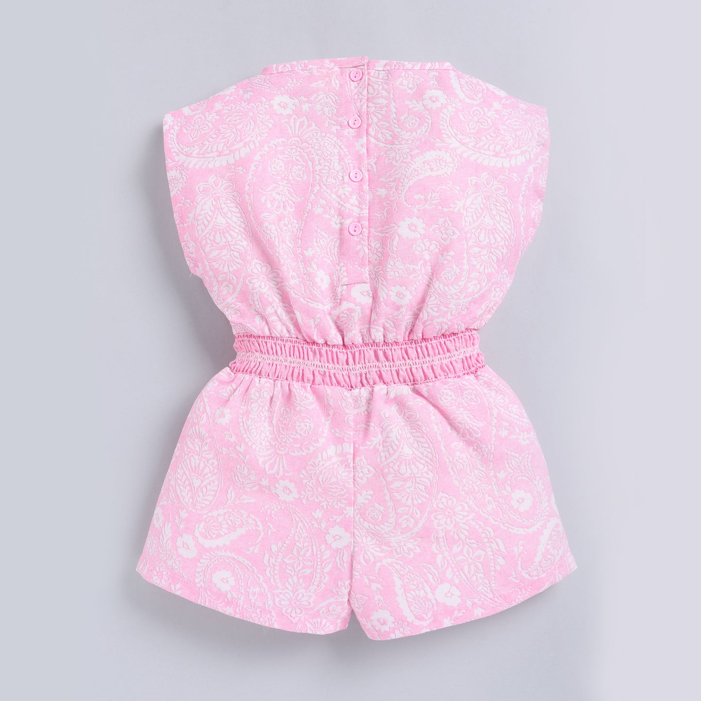 Pink Floral Print Jumpsuit