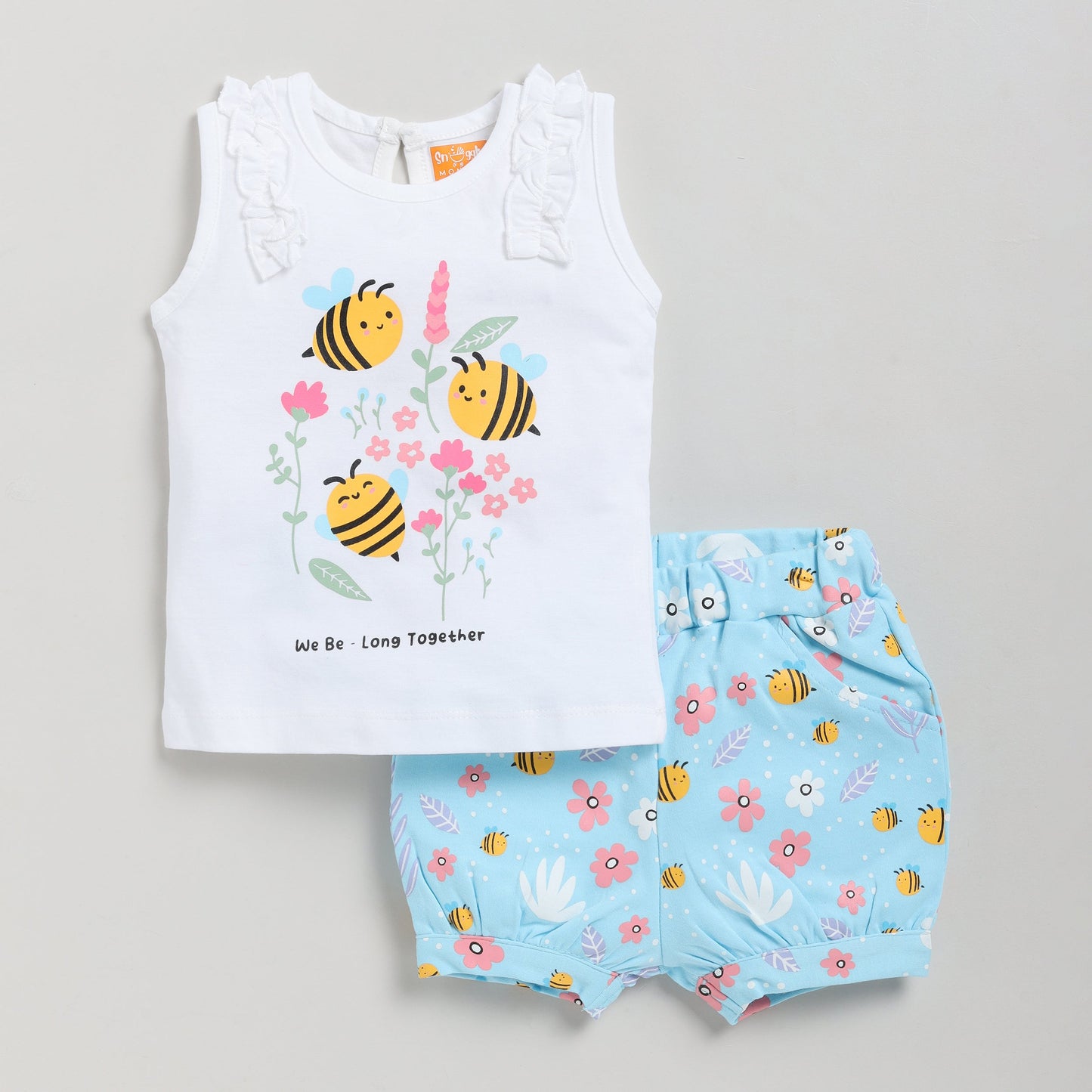 Honeybee Print Top with Shorts