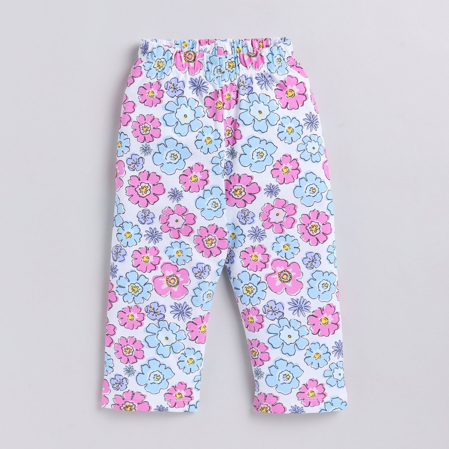 Flower Print Full-Sleeves Nightsuit