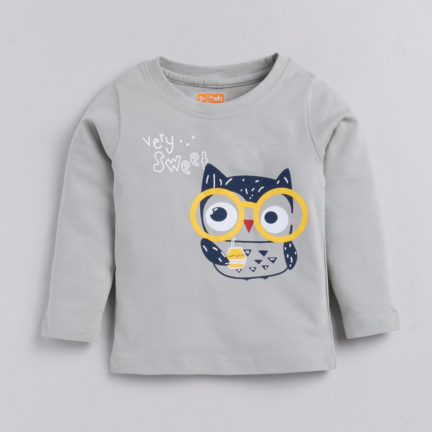 Owl Print Full-Sleeves Nightsuit