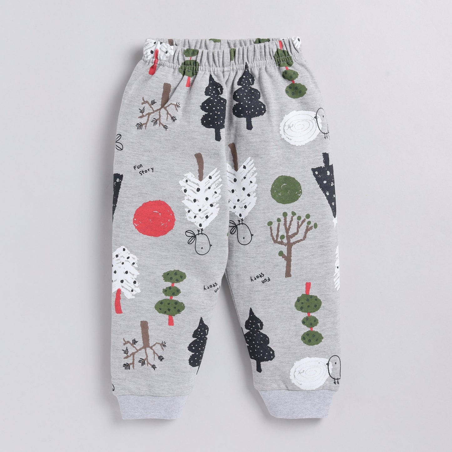 Tree Print Full-Sleeves Sweat Shirt with Joggers