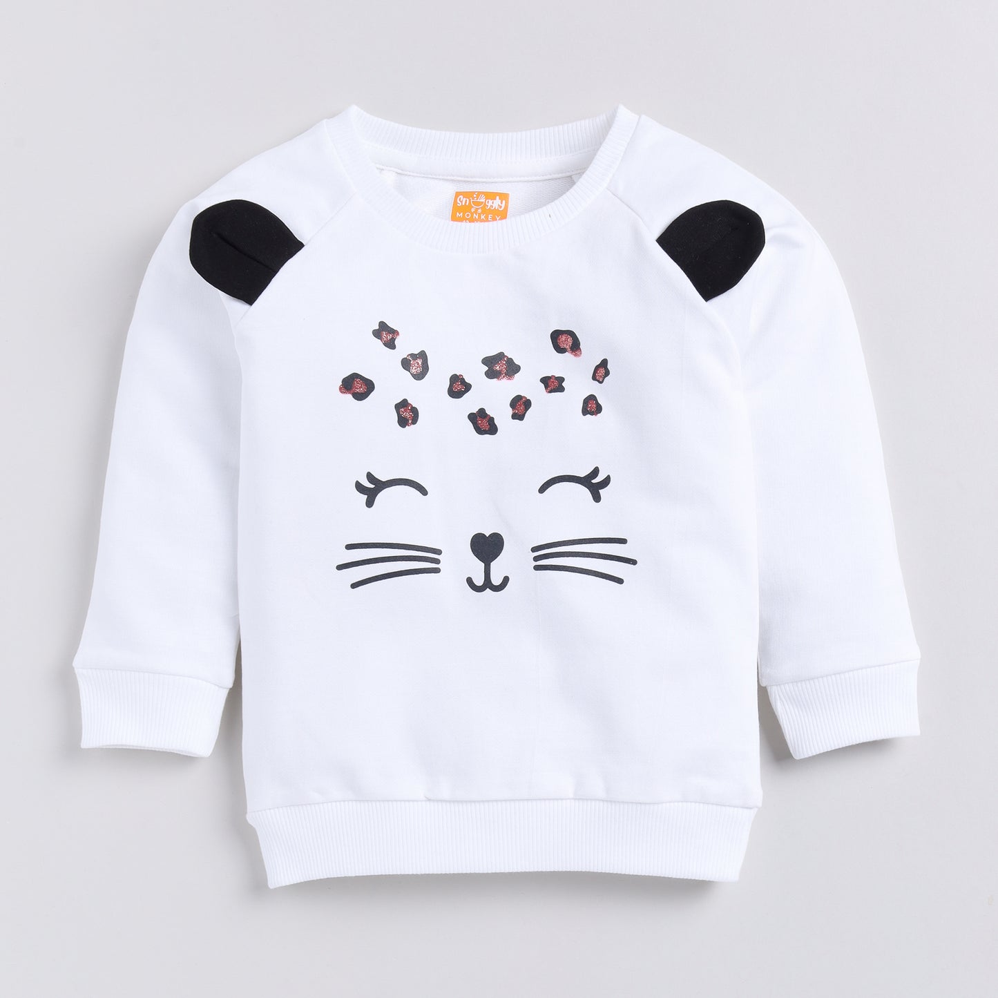 Cat Print Sweat Shirt with Joggers