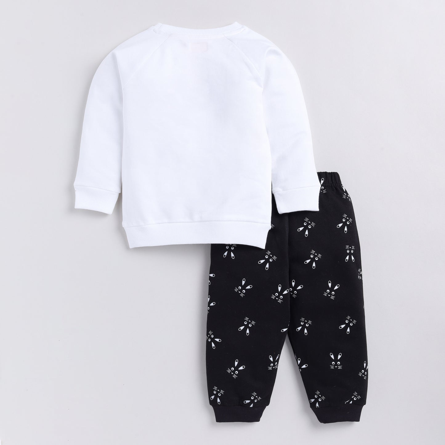 Cat Print Sweat Shirt with Joggers