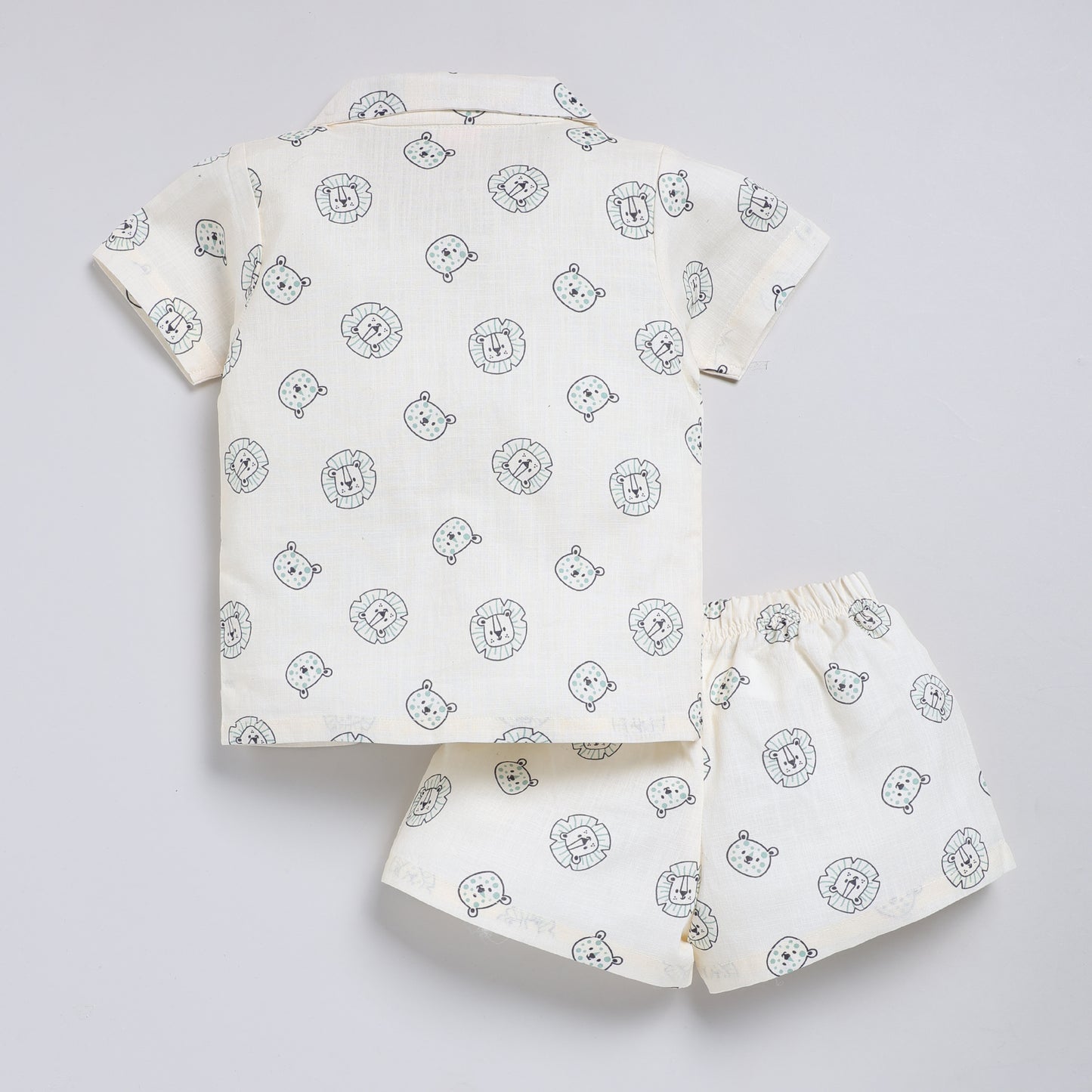 Boys linen lion print co-ord set