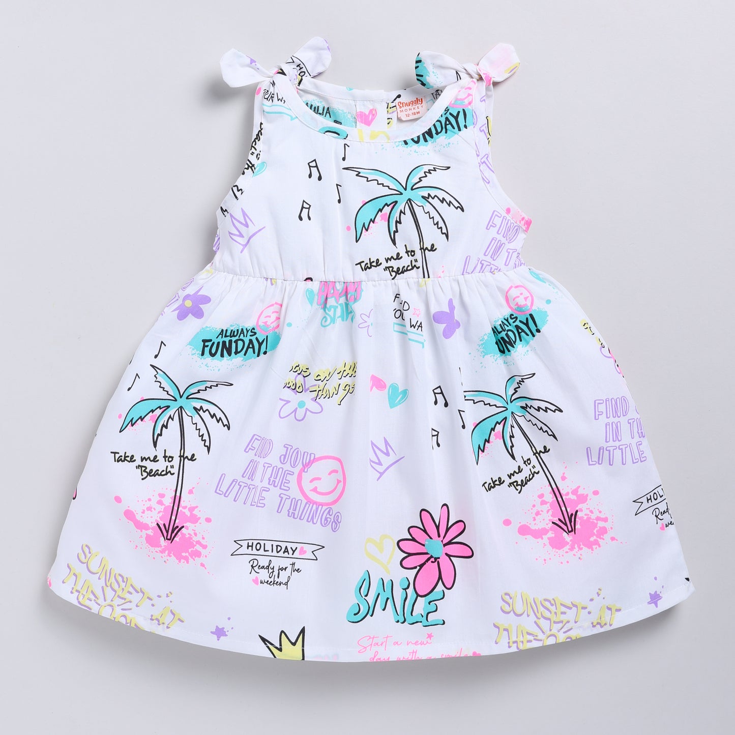 Tropical Print Frock with Matching Hairband