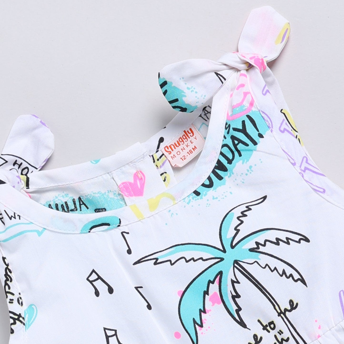 Tropical Print Frock with Matching Hairband