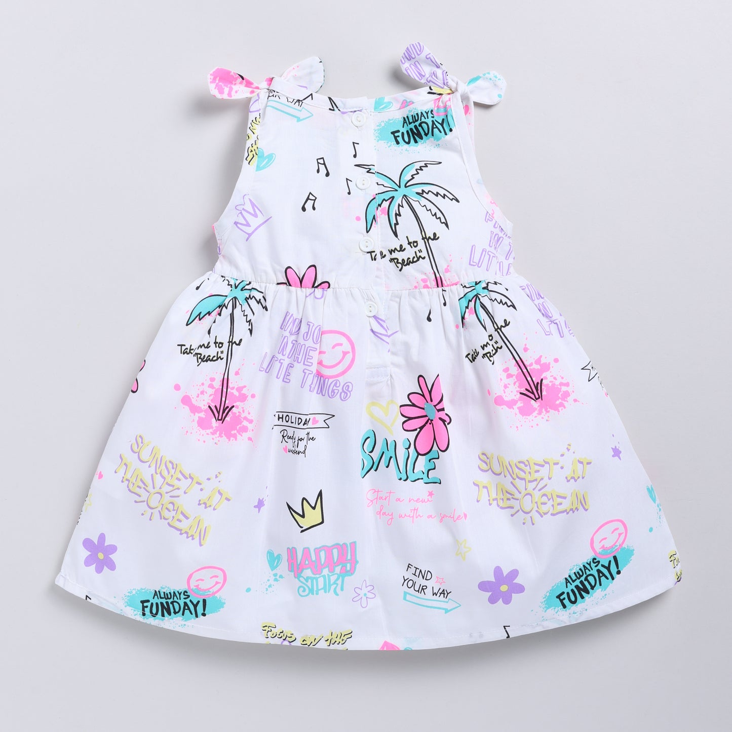 Tropical Print Frock with Matching Hairband