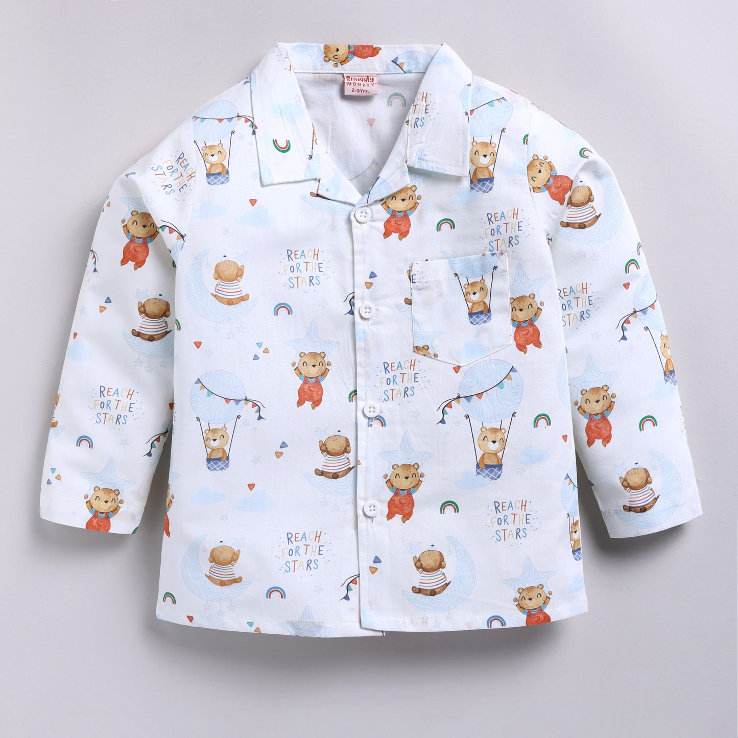 Bear & Rainbow Print Pyjama Set