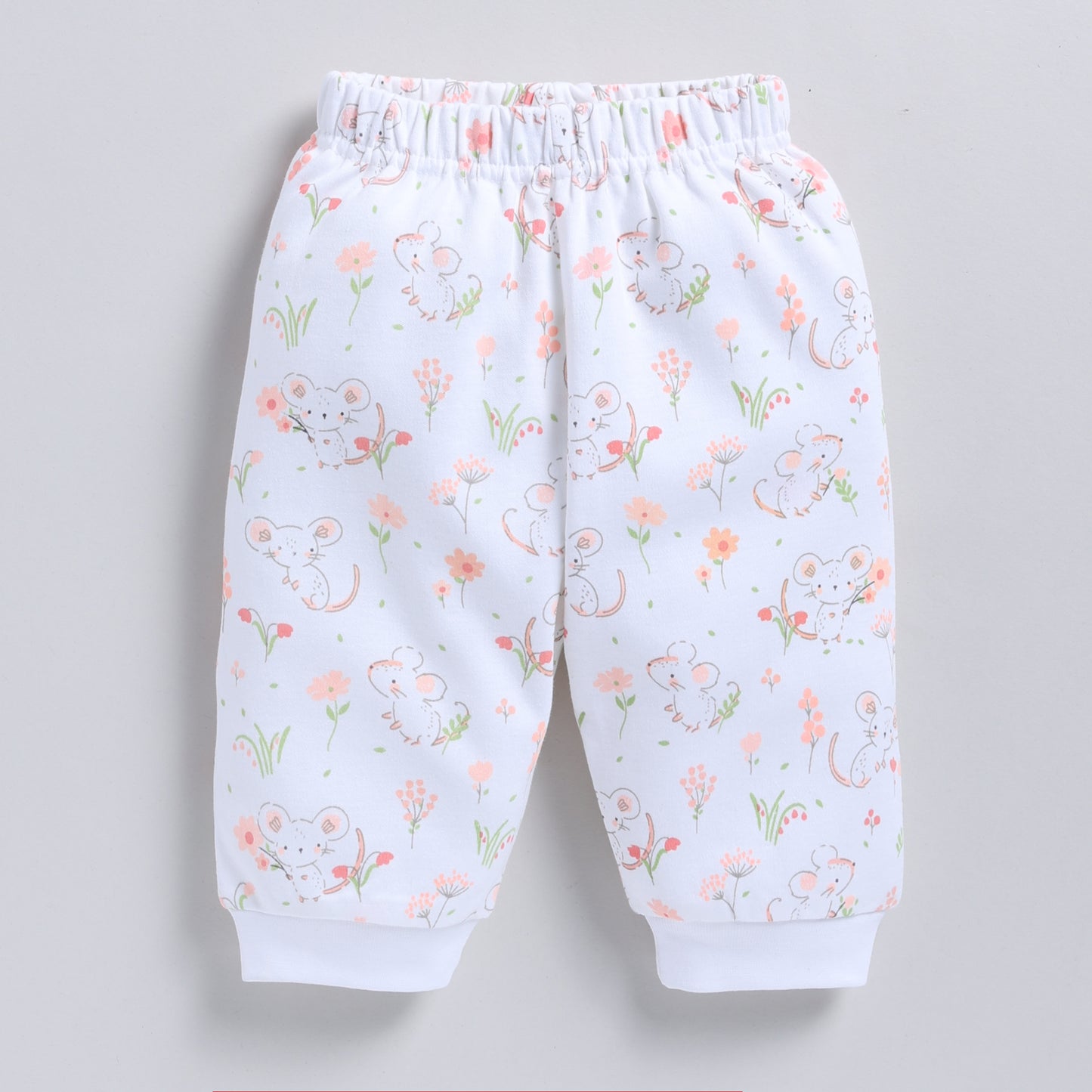 Cute Animal Print Top with Pant Set