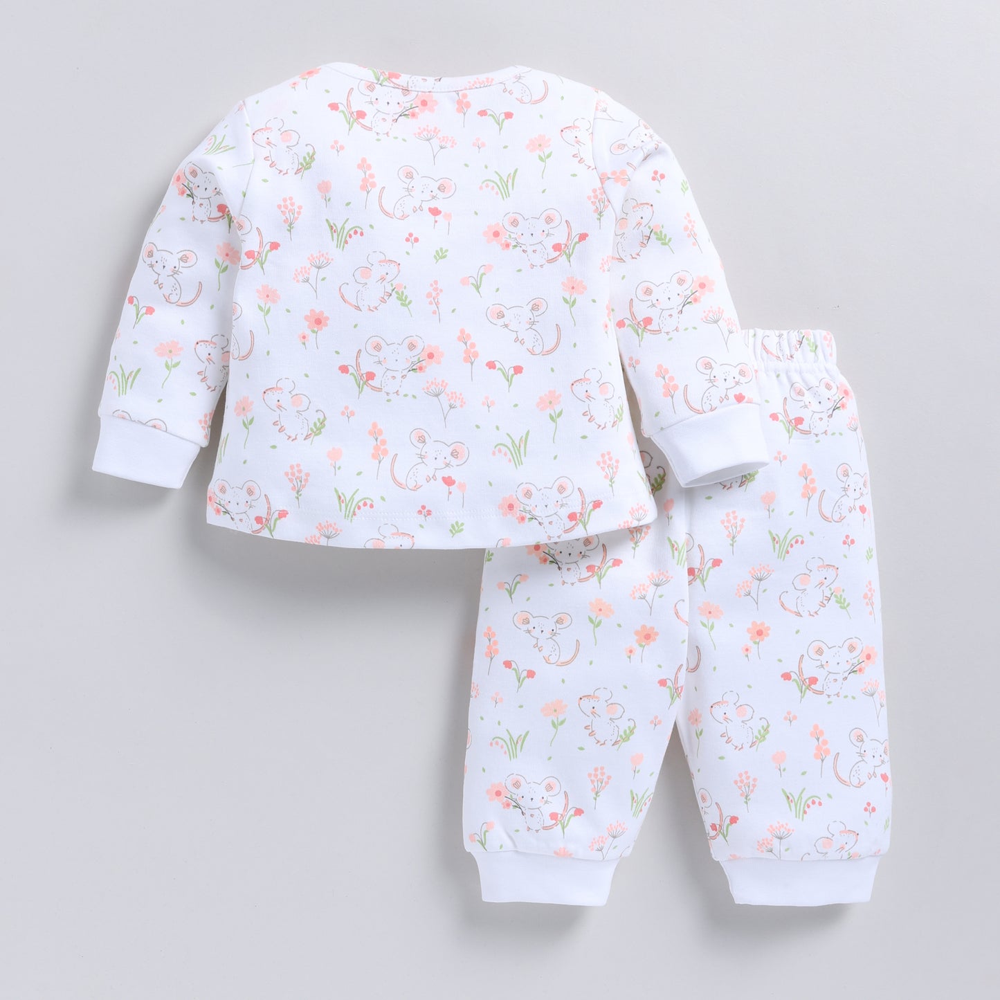 Cute Animal Print Top with Pant Set