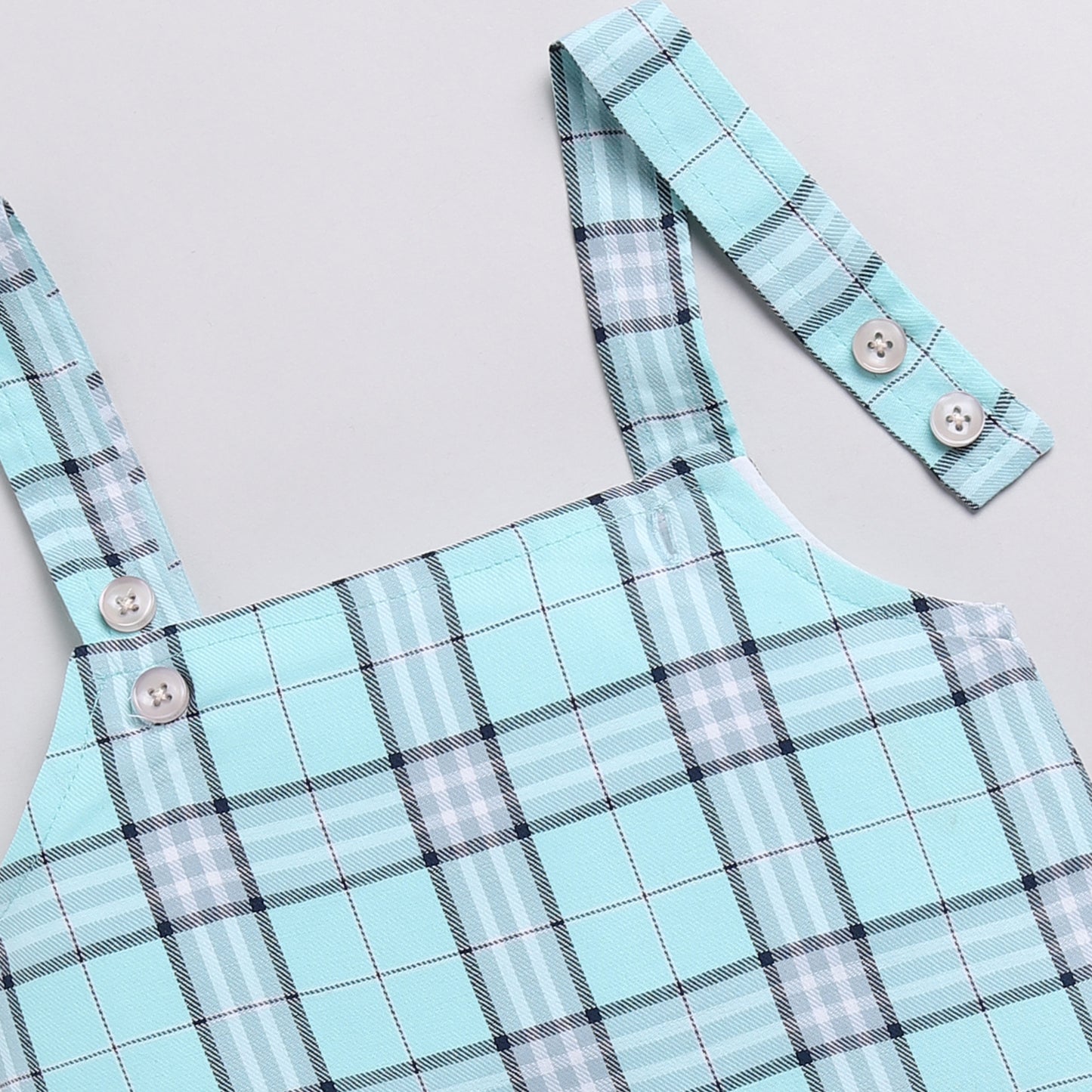 Woven Checks Frock with Full Sleeves Inner