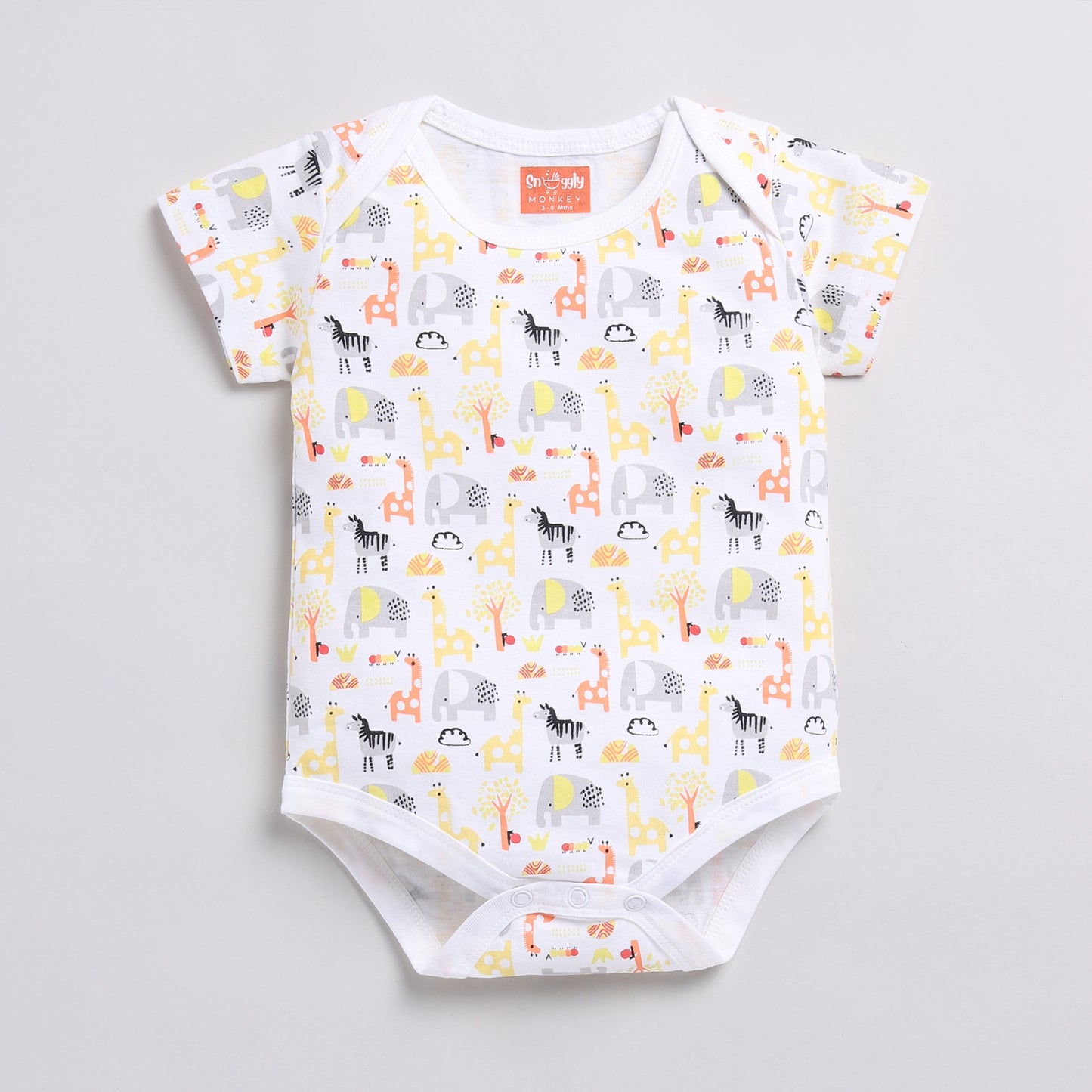 Pack of Three Animal Theme Onesies with Diaper Legging