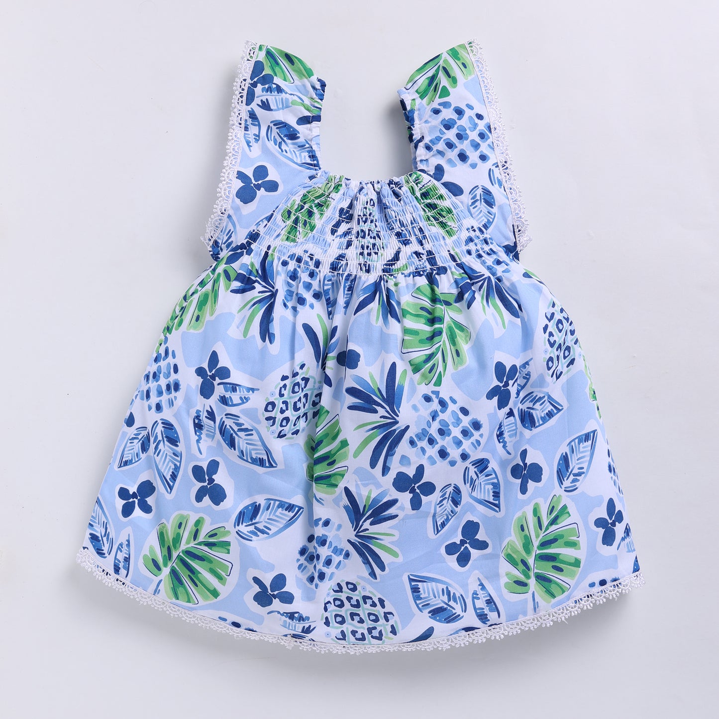 Abstract Pineapple print frock with matching Hairband