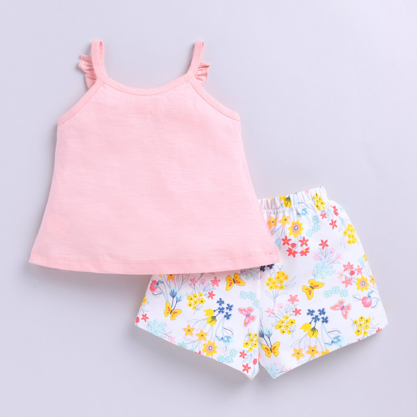 Butterfly Top with Shorts with Beads Embroidery