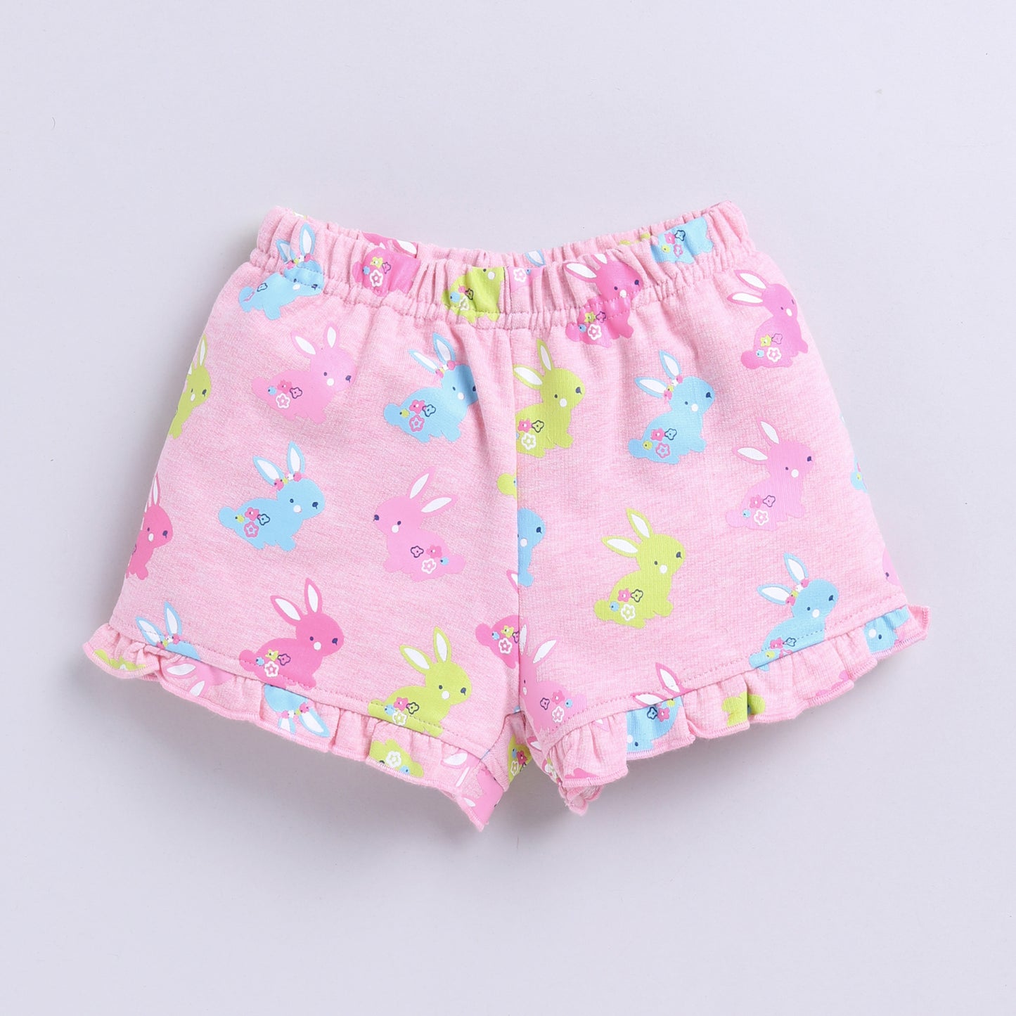 Bunny Print Top with Shorts