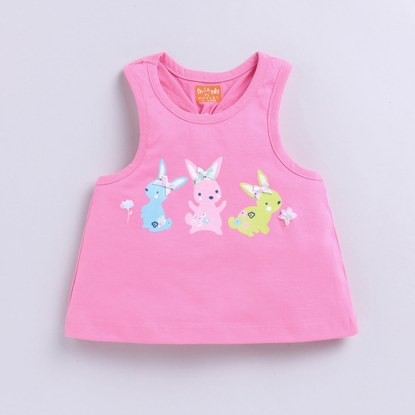 Bunny Print Top with Shorts
